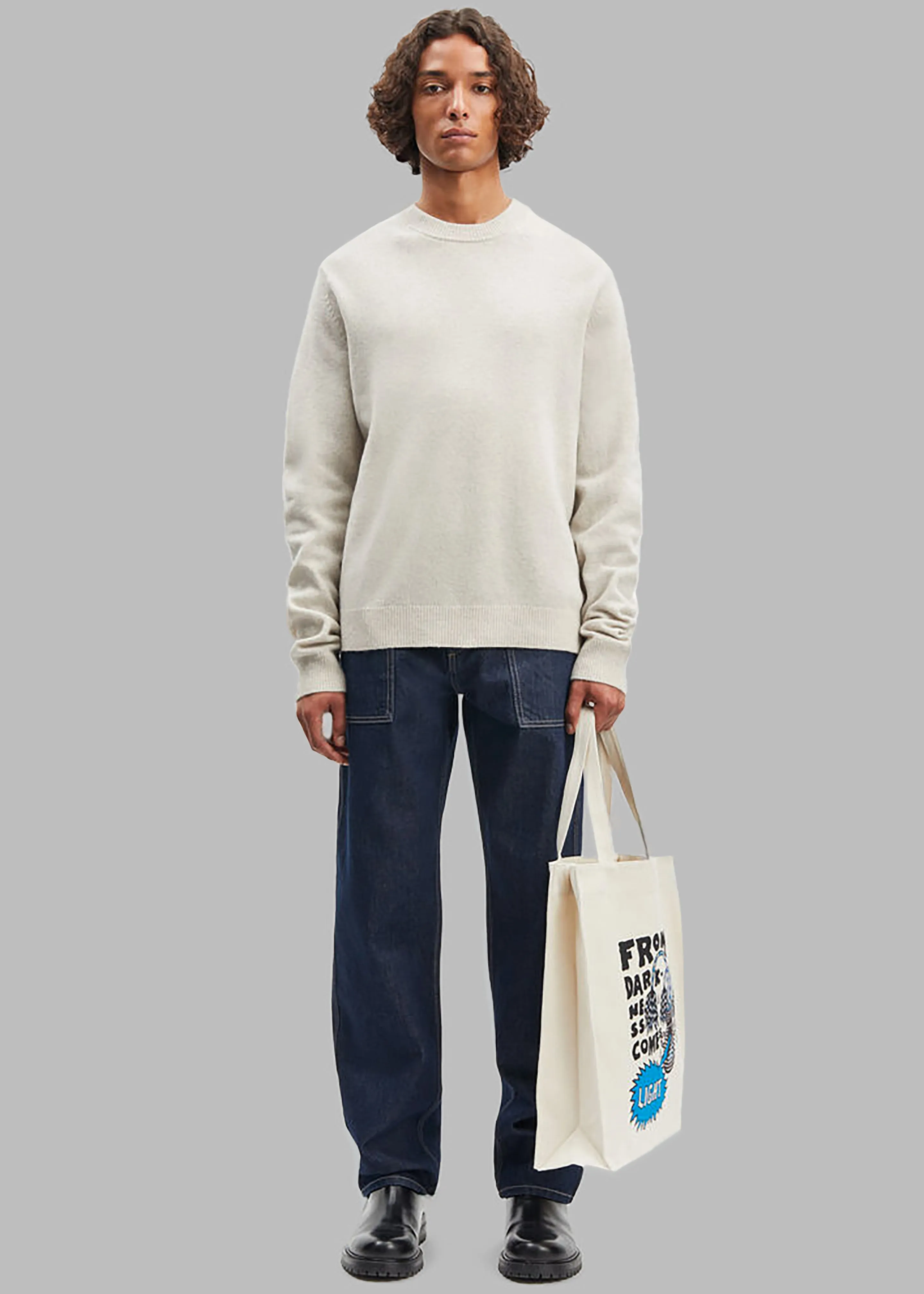 Samsøe Samsøe Isak Knit Sweater - Silver Lining sold by Frankie Shop product image thumbnail 4