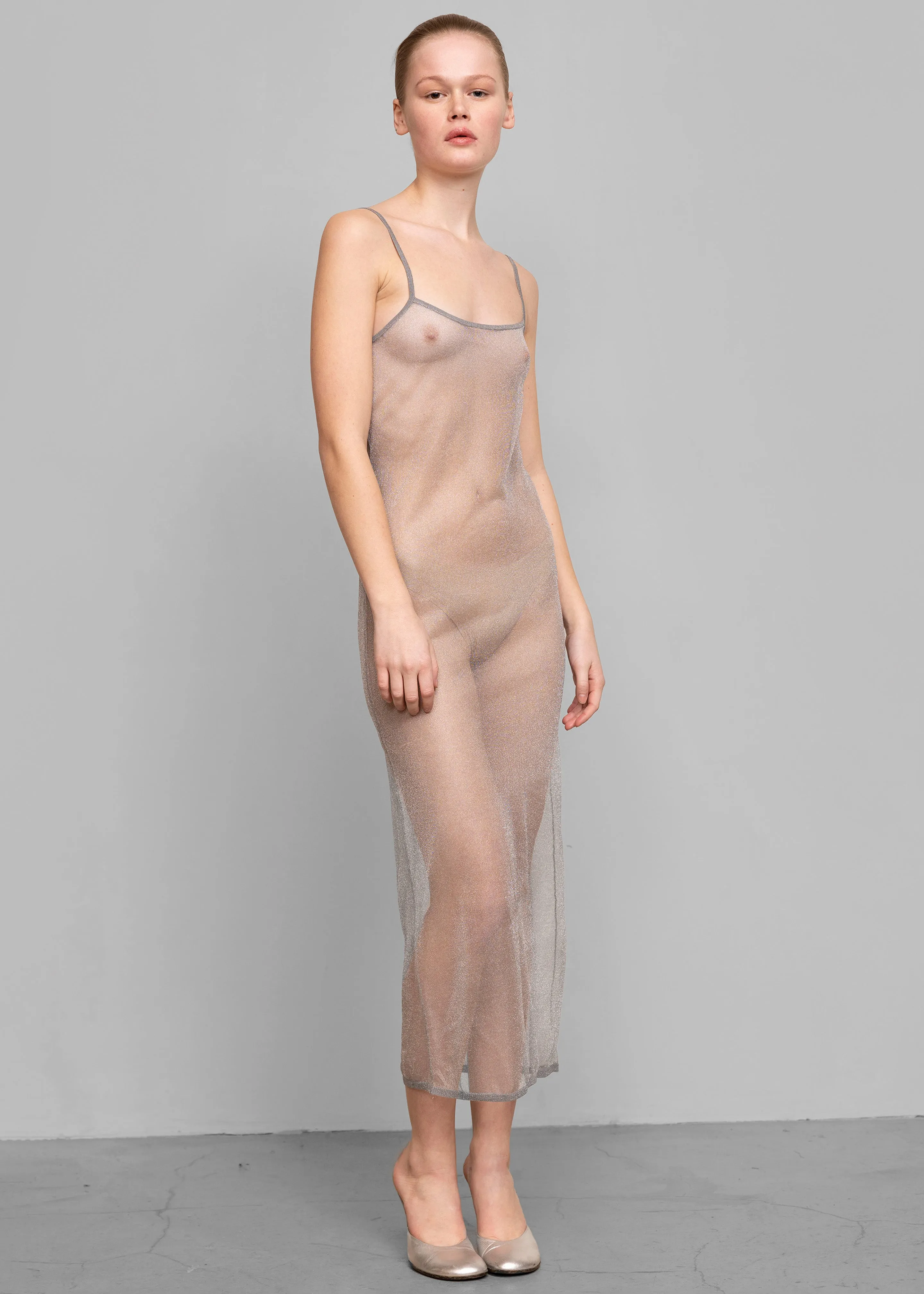 The Garment Neptune Long Slip Dress - Silver sold by Frankie Shop