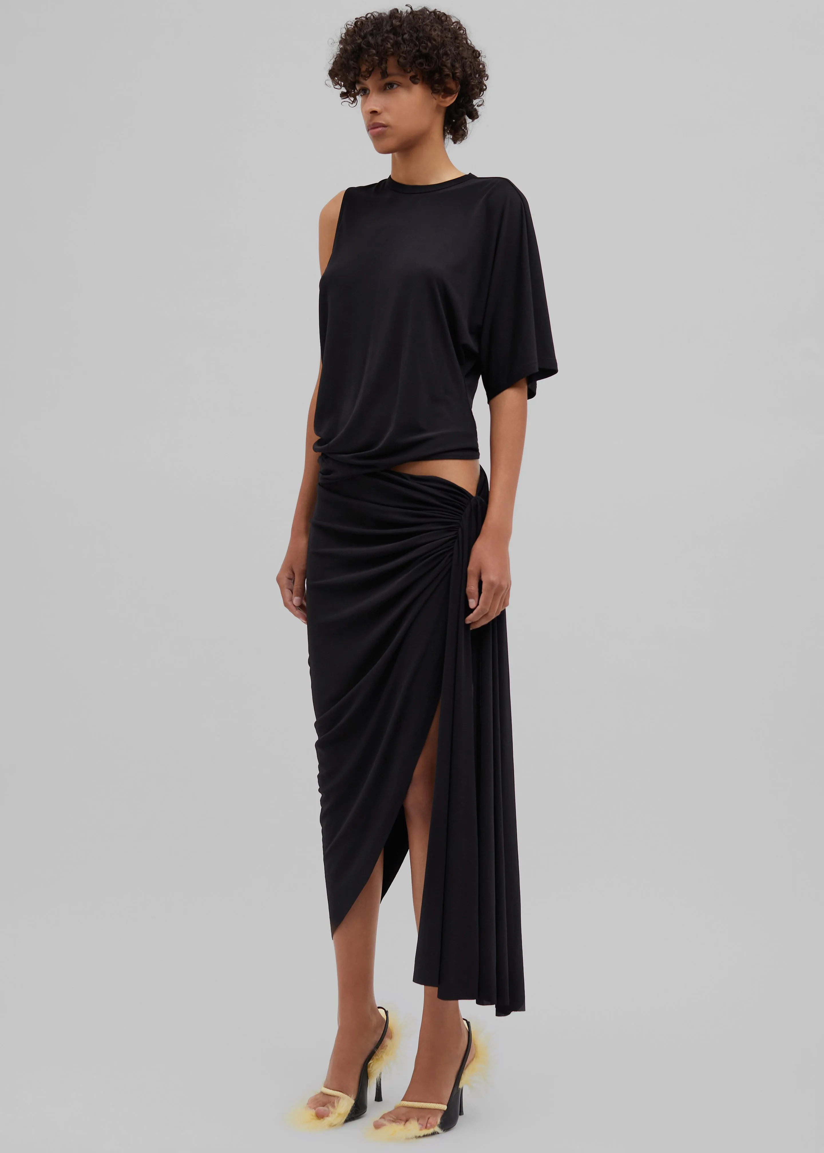 【Christopher Esber】装飾カットアウト マキシドレス CHRISTOPHER ESBER Cutout draped stretch-jersey maxi dress