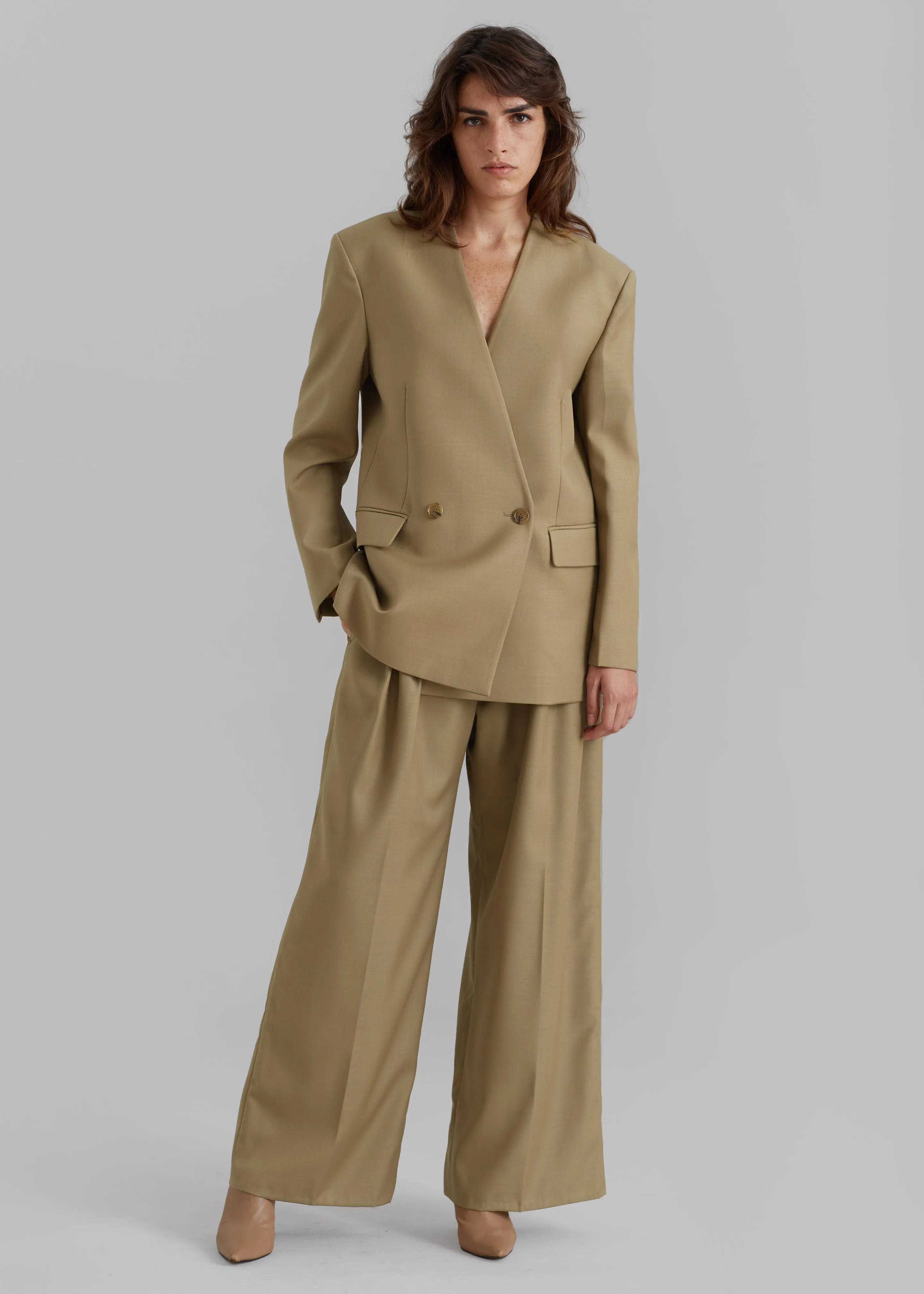 Lyxe Collarless Blazer - Taupe sold by Frankie Shop product image thumbnail 2