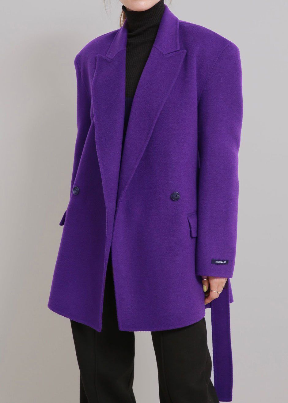 Mila Belted Jacket - Berry sold by Frankie Shop product image thumbnail 9