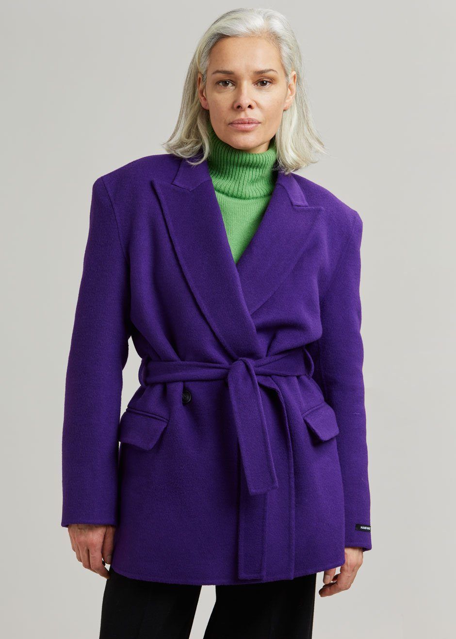 Mila Belted Jacket - Berry sold by Frankie Shop product image thumbnail 5