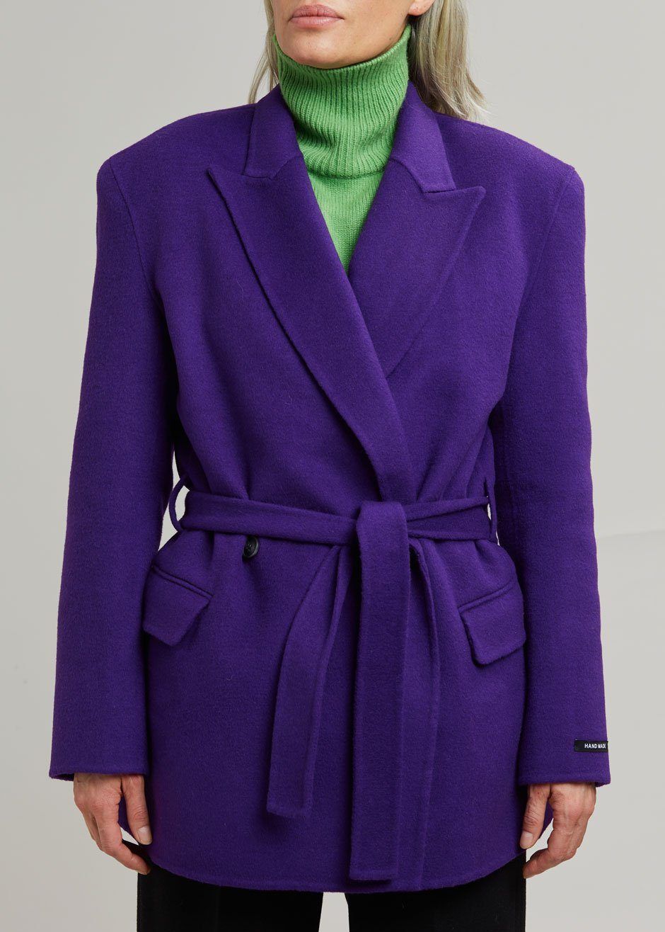 Mila Belted Jacket - Berry sold by Frankie Shop product image thumbnail 4