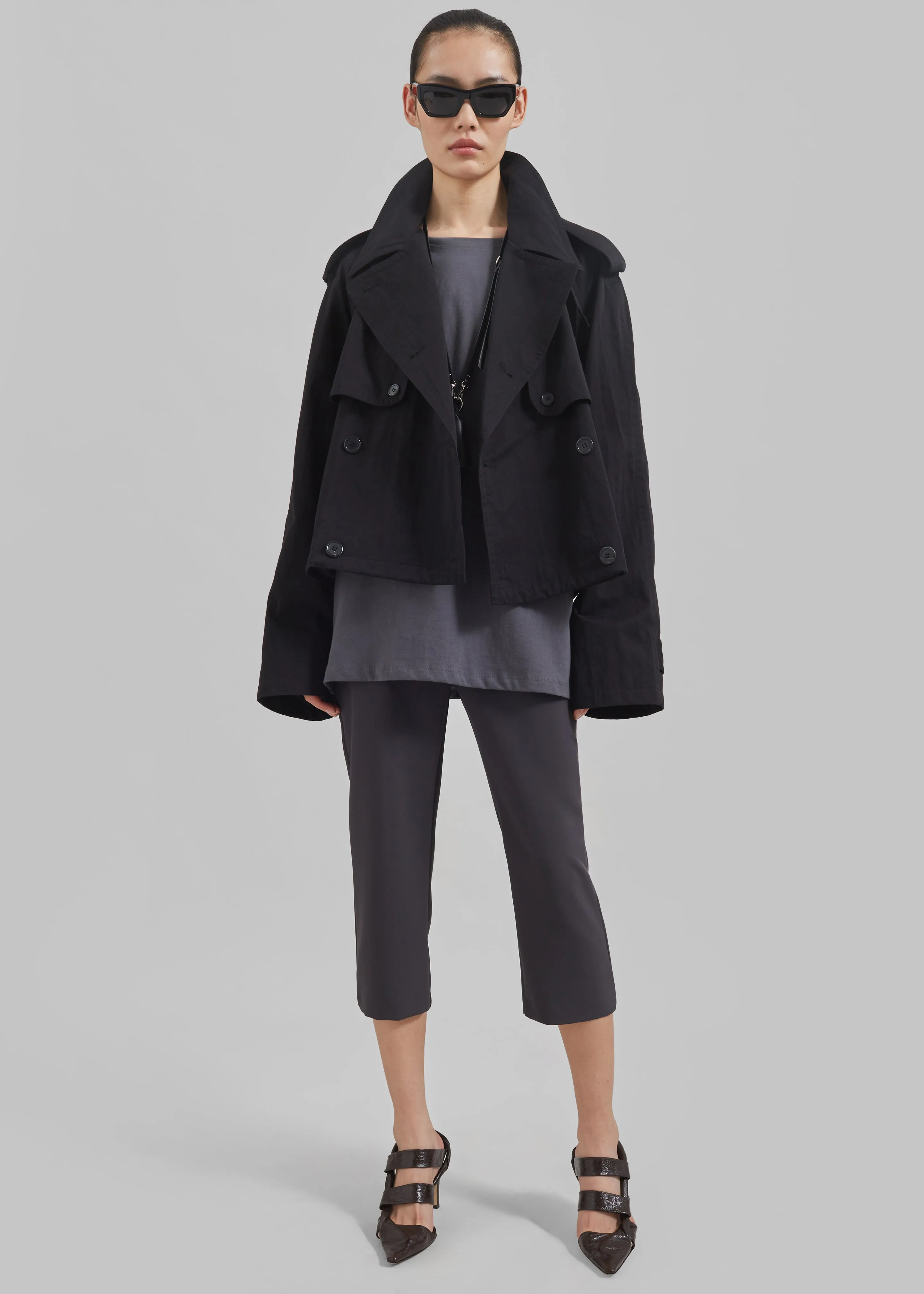 Mads Cropped Trench - Black sold by Frankie Shop product image thumbnail 2
