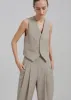 Gelso Waistcoat - Light Taupe Melange sold by Frankie Shop