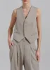 Gelso Waistcoat - Light Taupe Melange sold by Frankie Shop