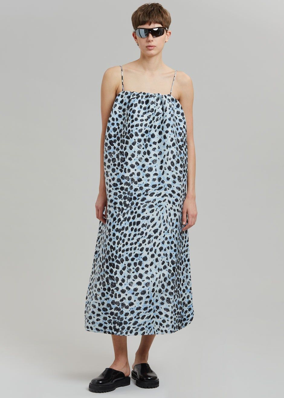 GANNI Jacquard Midi Dress - Egret sold by Frankie Shop product image thumbnail 5