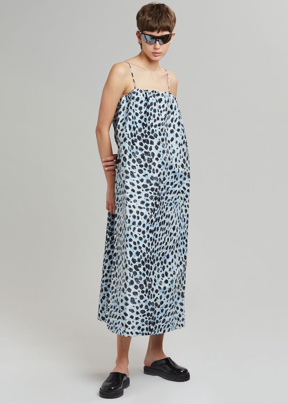 GANNI Jacquard Midi Dress - Egret sold by Frankie Shop