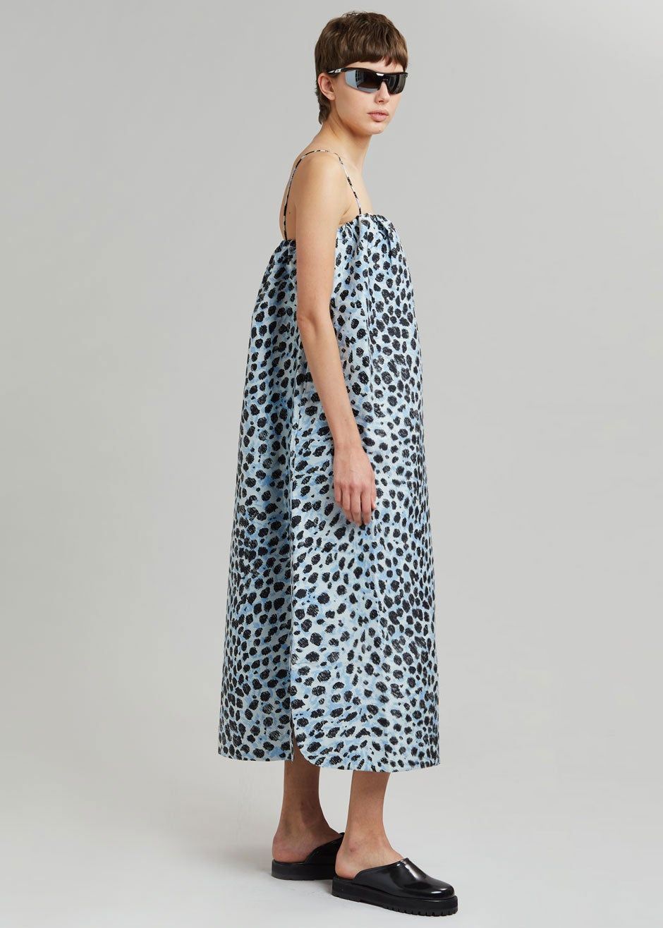 GANNI Jacquard Midi Dress - Egret sold by Frankie Shop product image thumbnail 4