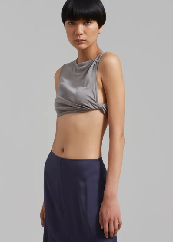 Christopher Esber Gesine Twisted Crop - Concrete sold by Frankie Shop