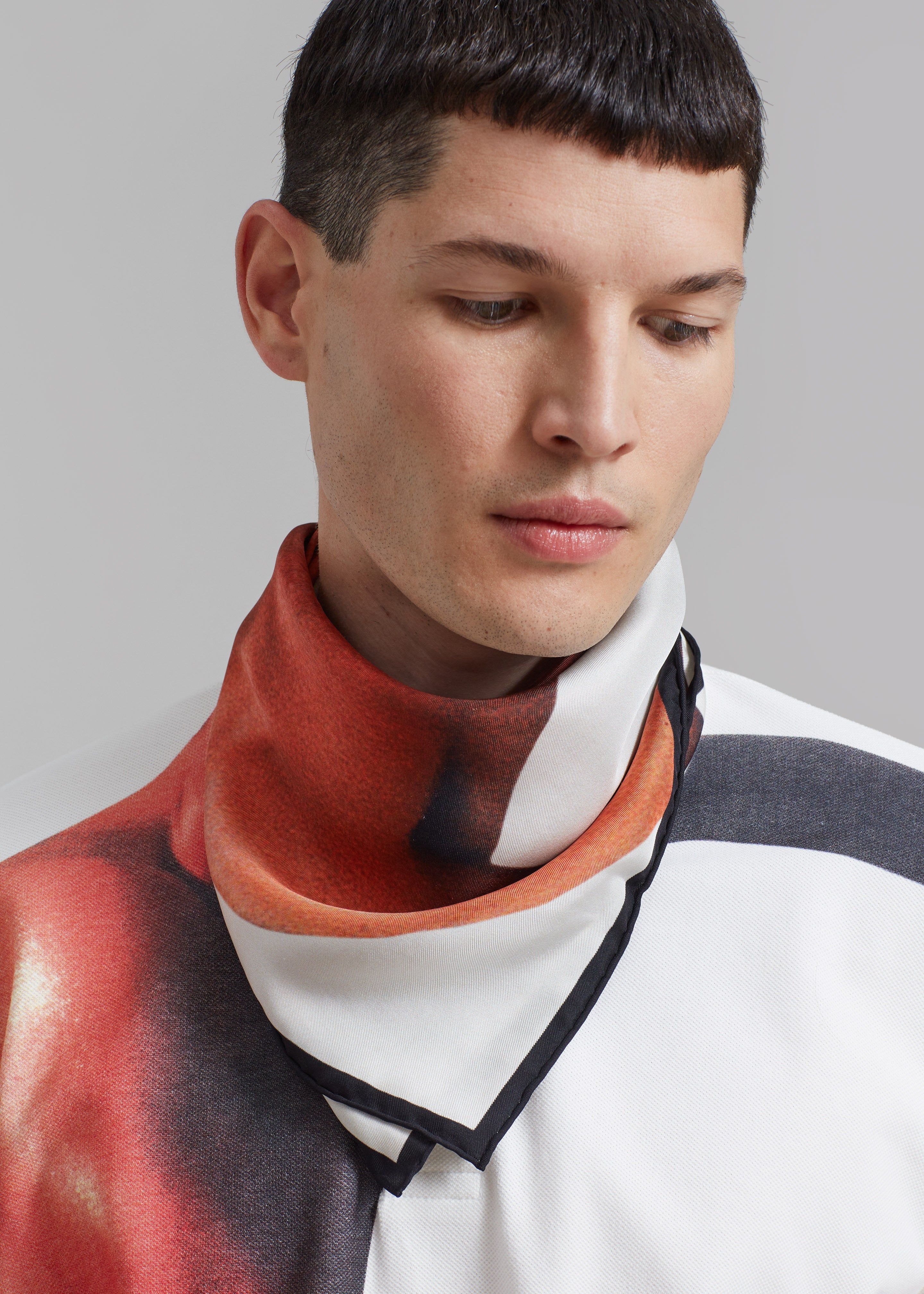 JW Anderson Printed Silk Scarf - Multi/Off White sold by Frankie Shop