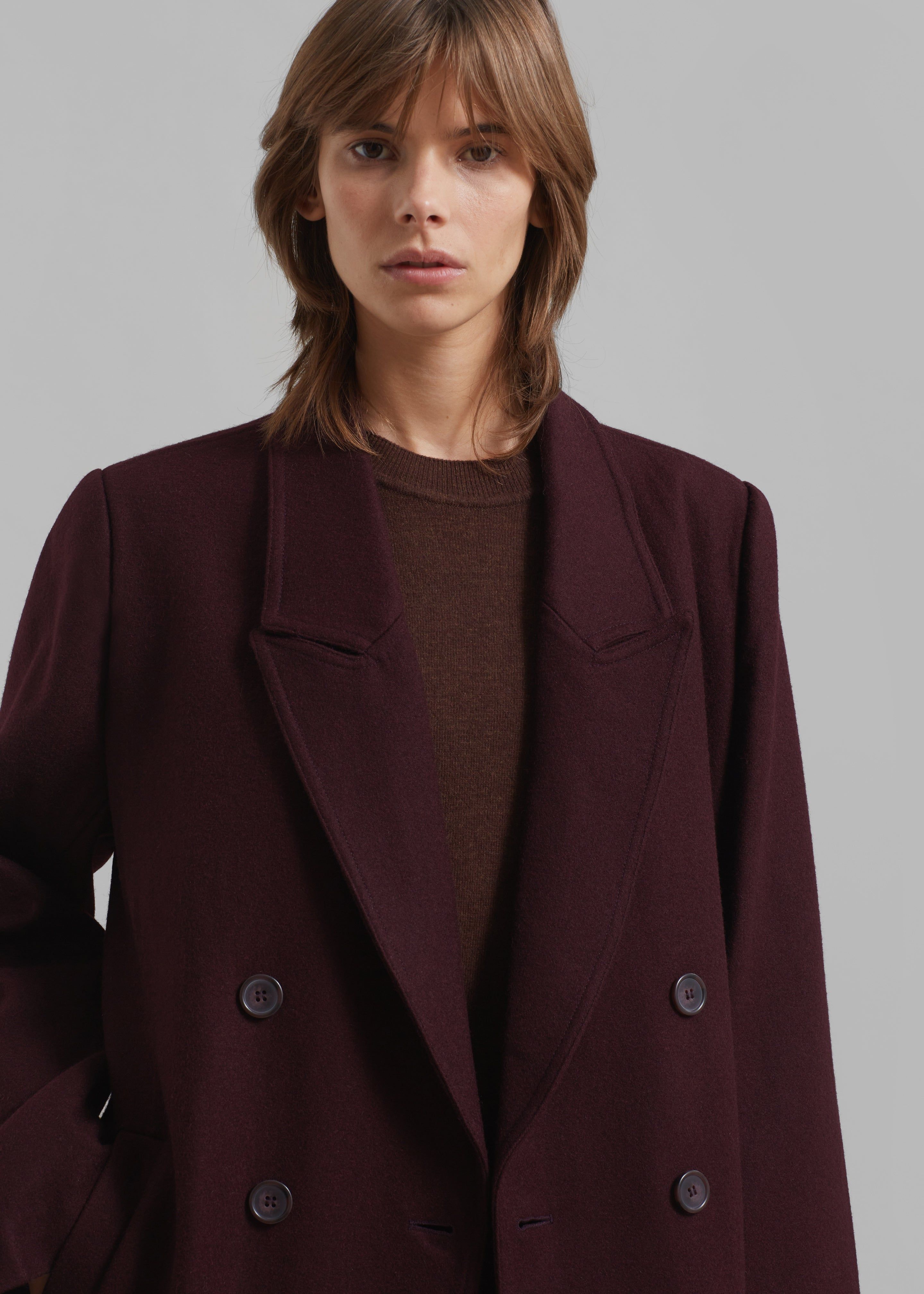 Gestuz Malene GZ Coat - Dark Bordeaux sold by Frankie Shop product image thumbnail 4