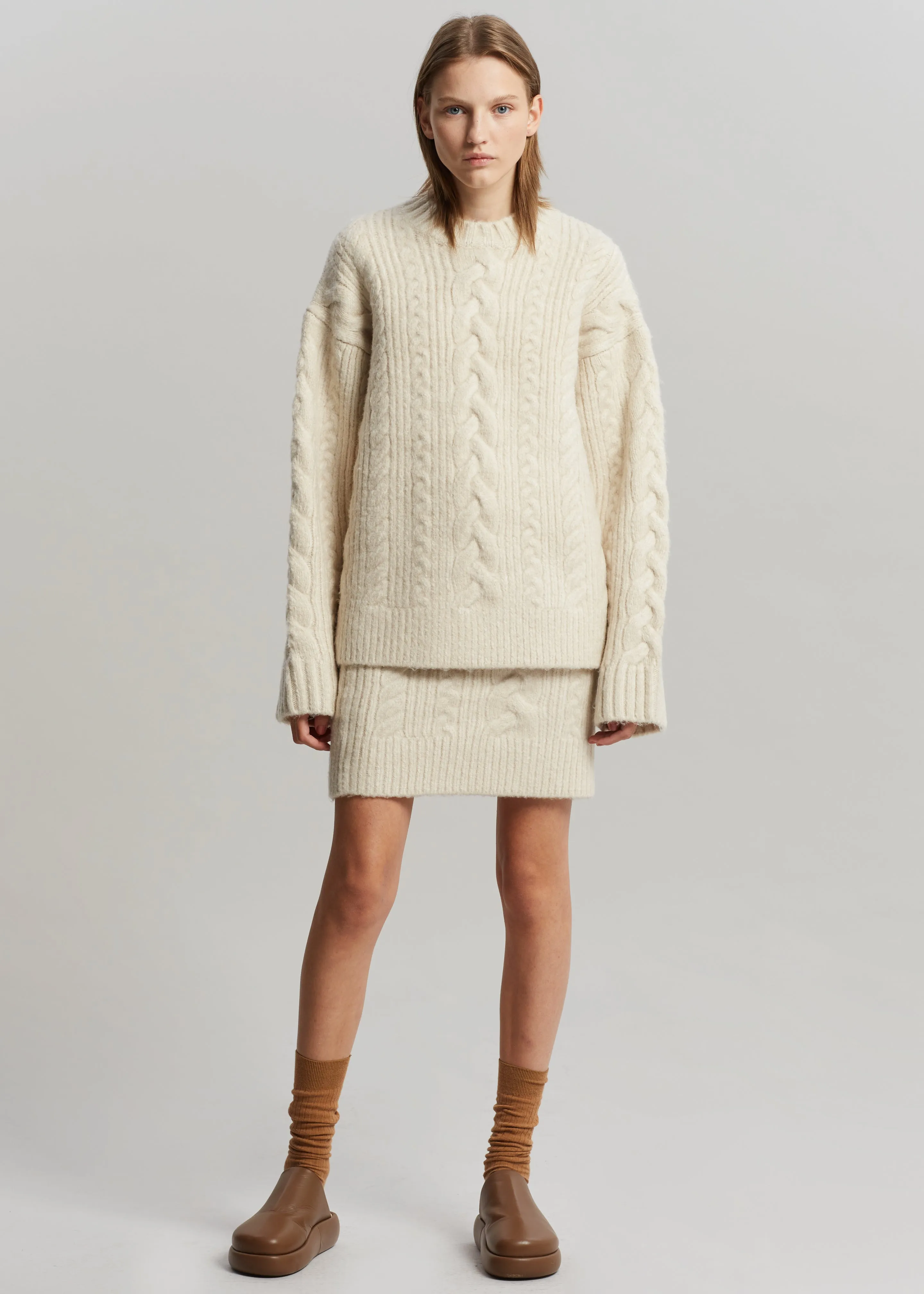 ROTATE Camly Knit Skirt - Pristine White sold by Frankie Shop product image thumbnail 4