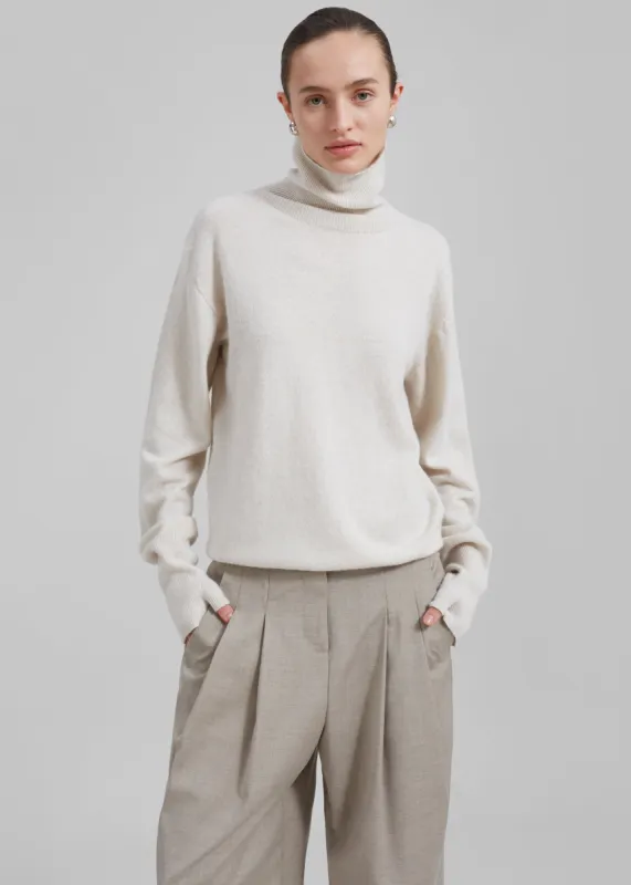 Delia Wool Turtleneck - Oat sold by Frankie Shop