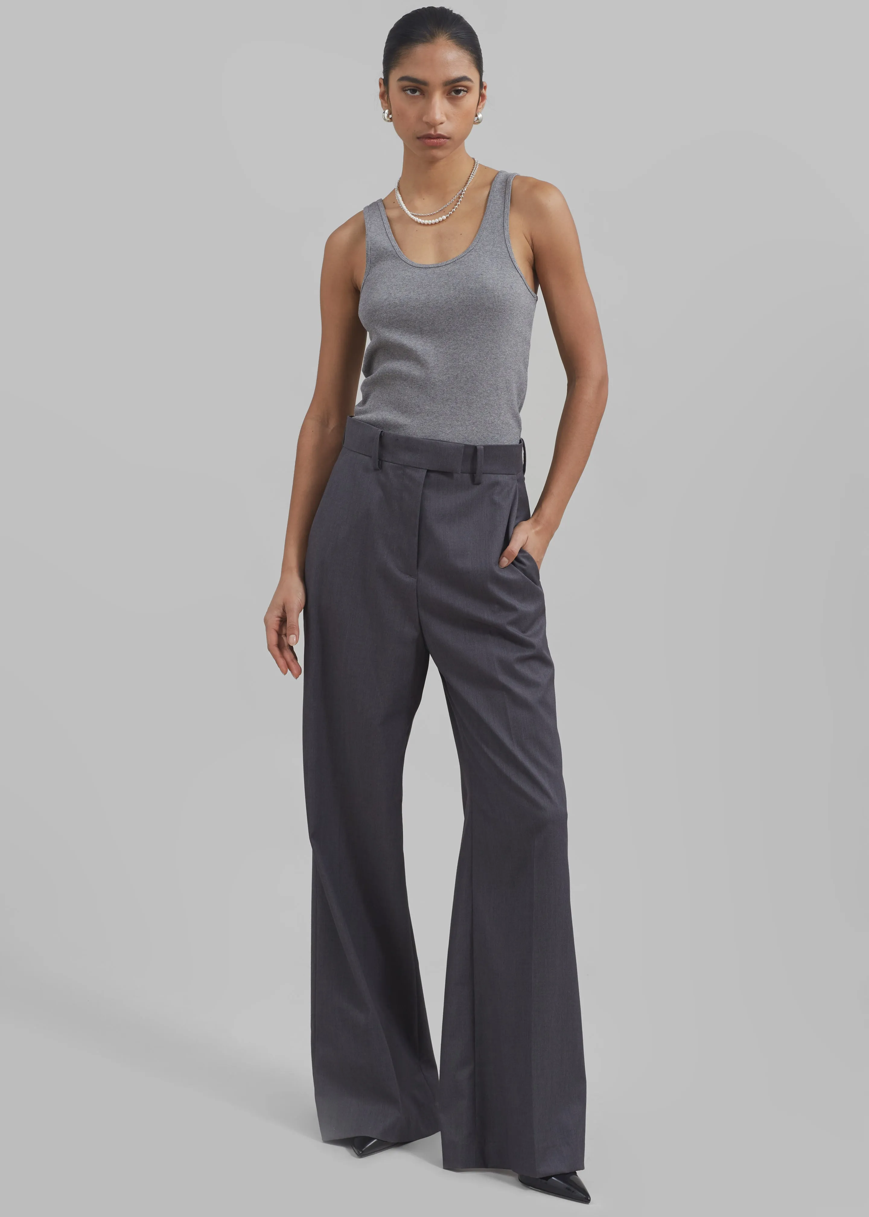 By Malene Birger Anisa Tank Top - Grey Melange sold by Frankie Shop product image thumbnail 2