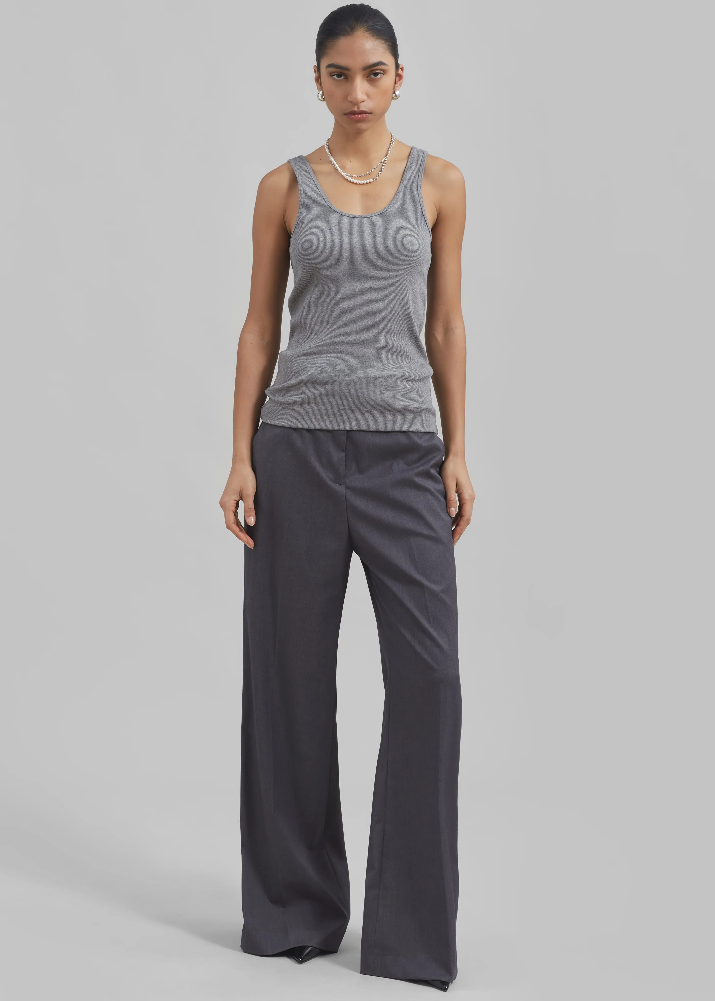 By Malene Birger Anisa Tank Top - Grey Melange sold by Frankie Shop product image thumbnail 5