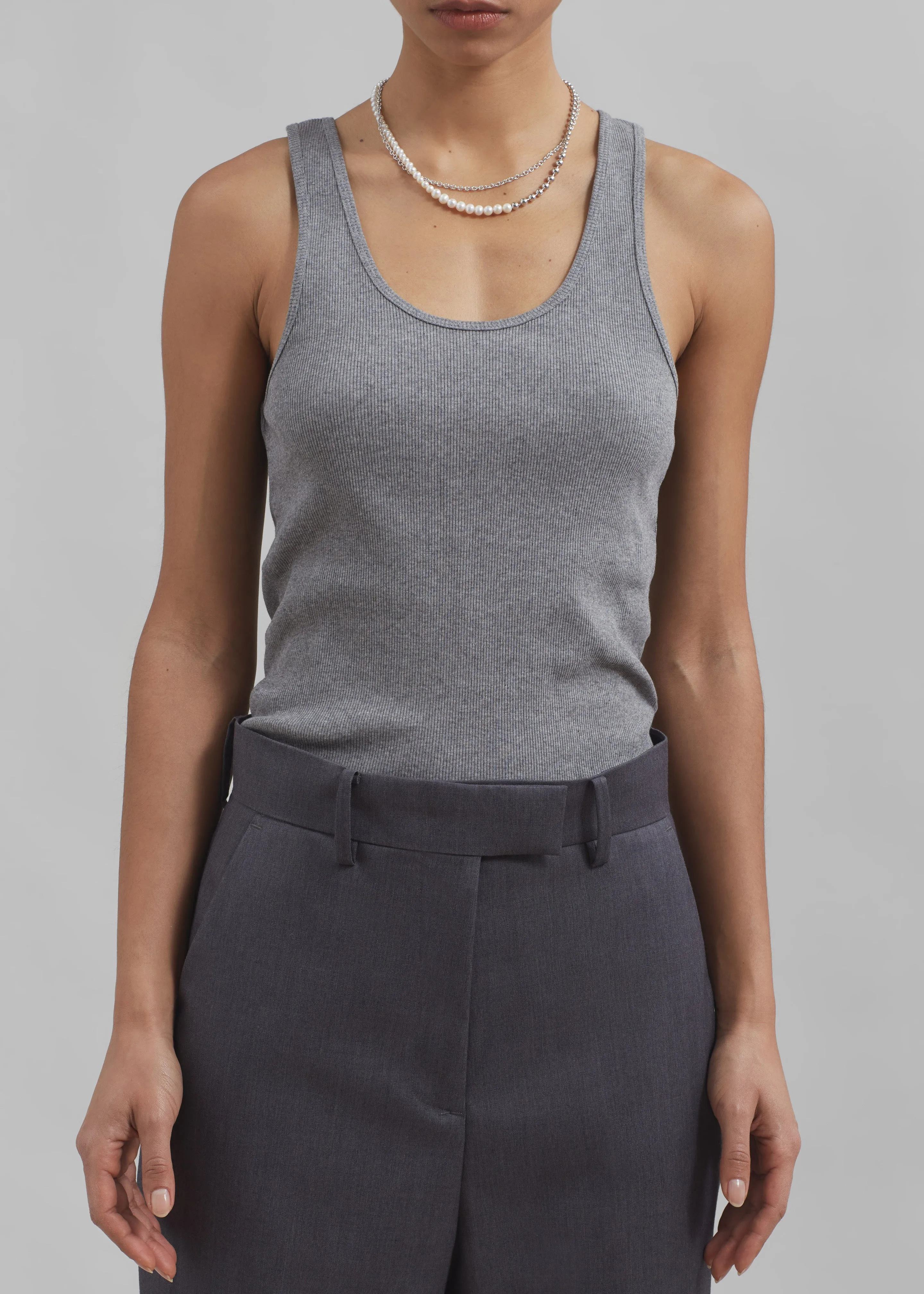 By Malene Birger Anisa Tank Top - Grey Melange sold by Frankie Shop product image thumbnail 3