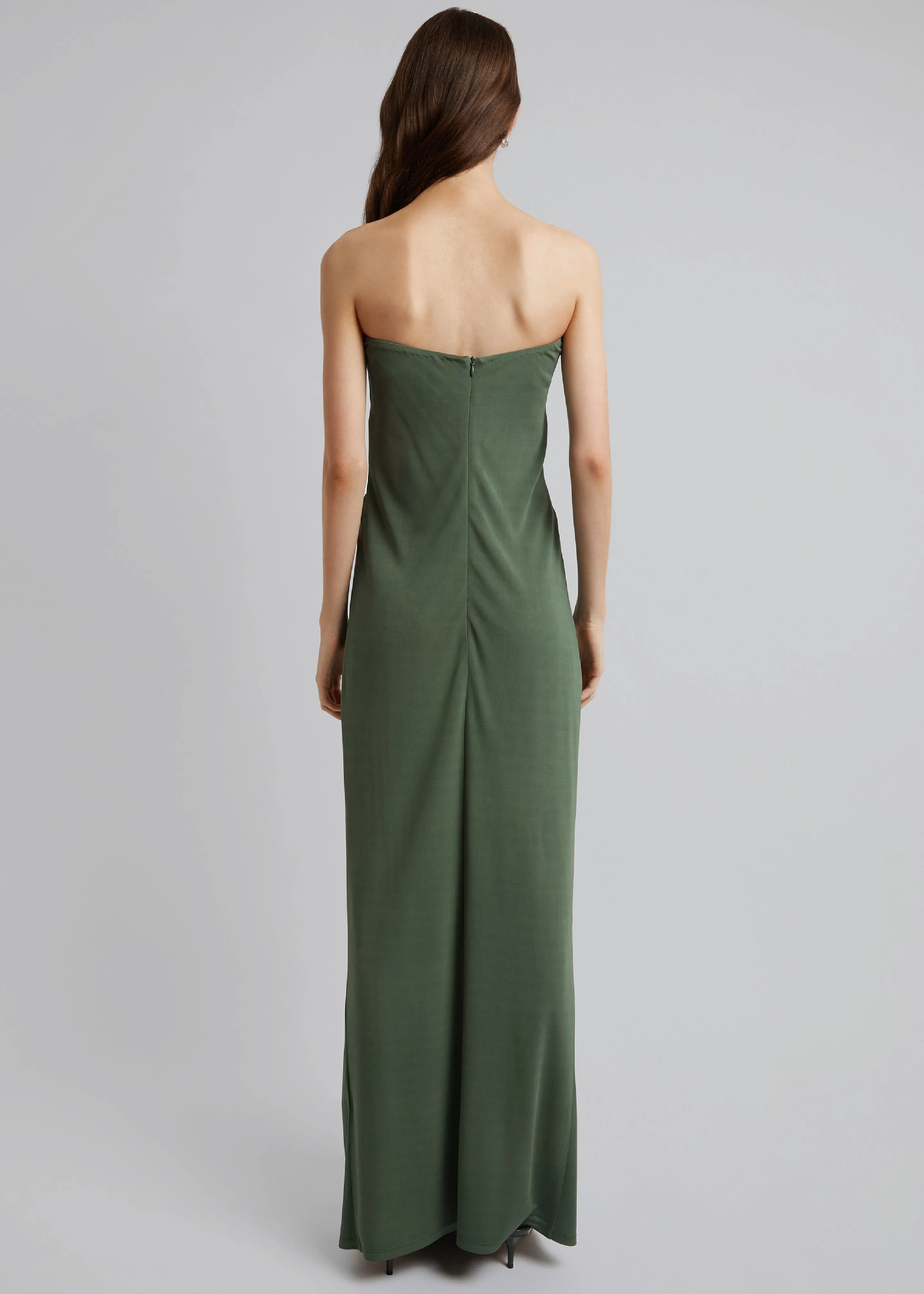 Christopher Esber Arced Palm Strapless Dress - Bottle Green sold by Frankie Shop product image thumbnail 5
