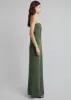 Christopher Esber Arced Palm Strapless Dress - Bottle Green sold by Frankie Shop