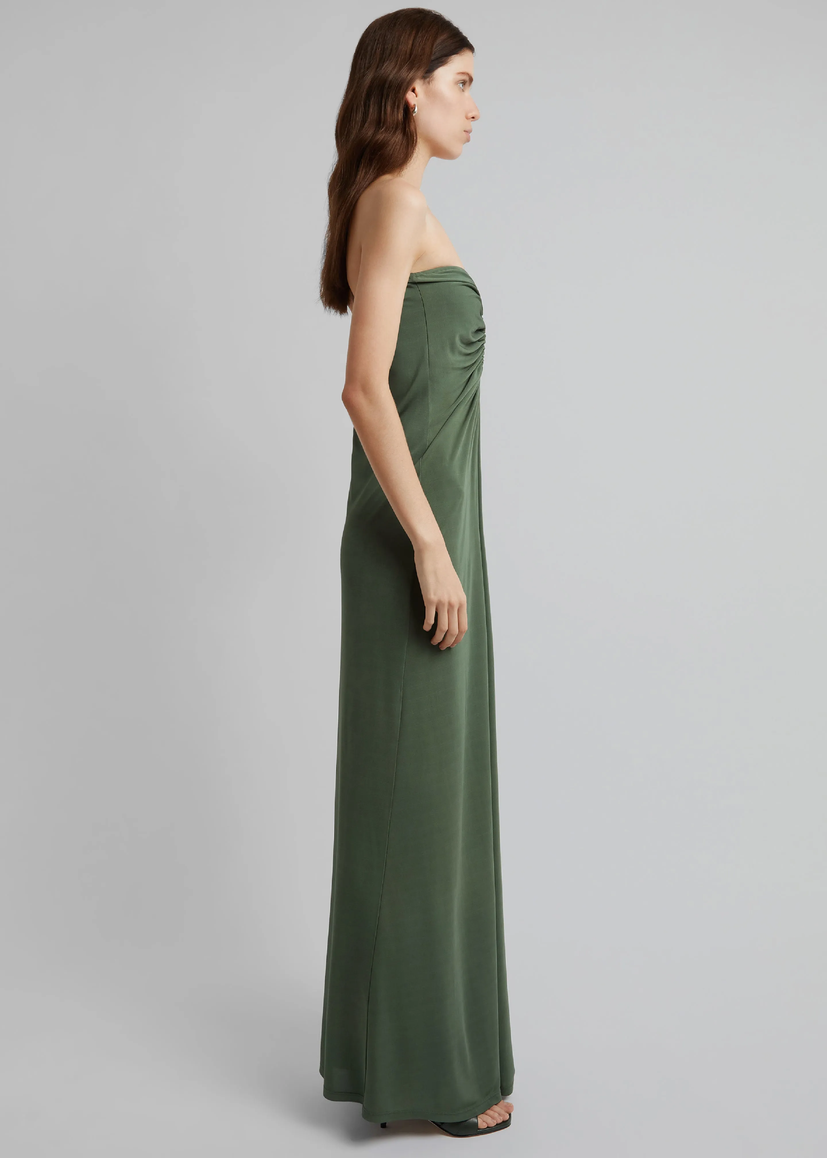 Christopher Esber Arced Palm Strapless Dress - Bottle Green sold by Frankie Shop product image thumbnail 4