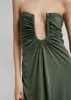 Christopher Esber Arced Palm Strapless Dress - Bottle Green sold by Frankie Shop