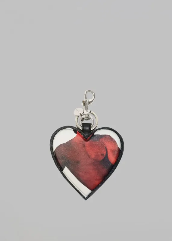 JW Anderson Heart Keyring - White/Black made by Frankie Shop