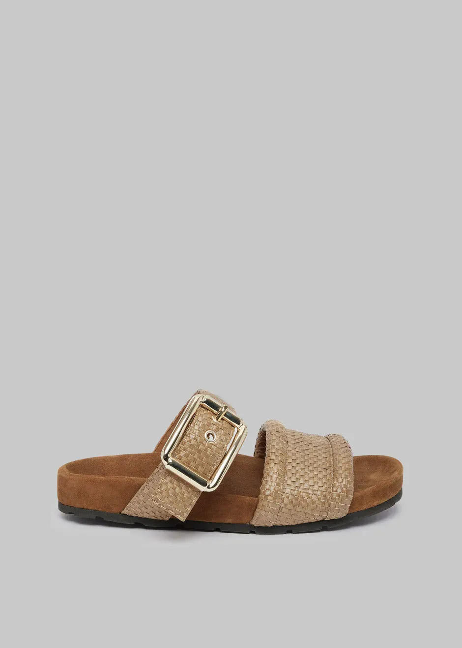 Bettina Vermillon Charlie Sandals - Linen sold by Frankie Shop