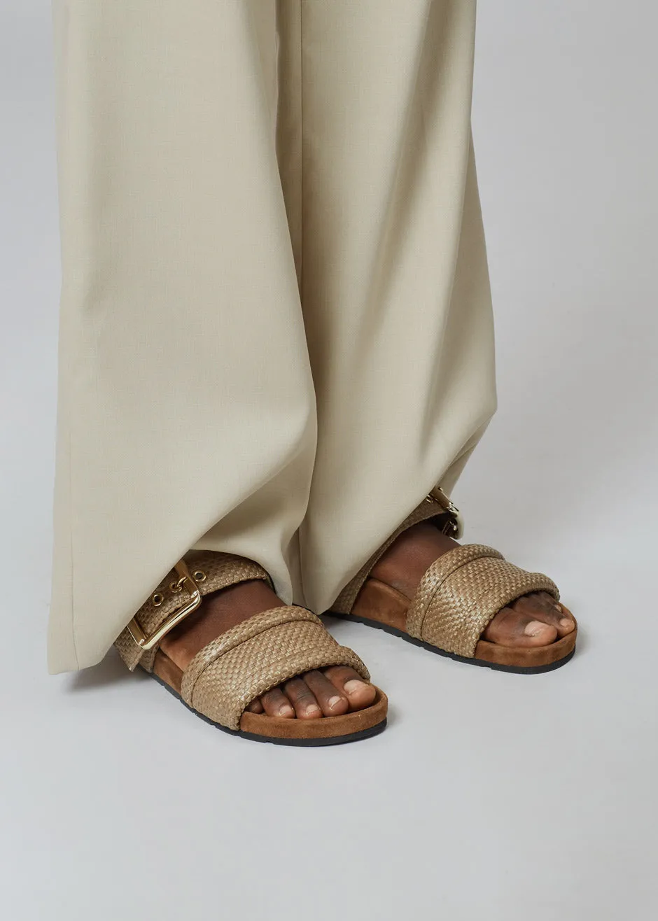 Bettina Vermillon Charlie Sandals - Linen sold by Frankie Shop product image thumbnail 2