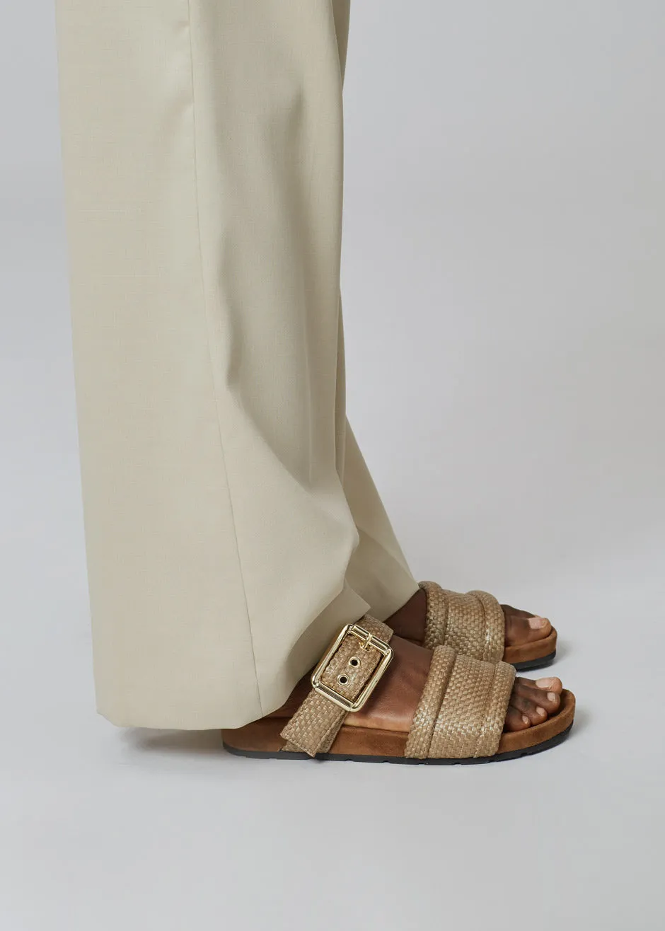 Bettina Vermillon Charlie Sandals - Linen sold by Frankie Shop product image thumbnail 4