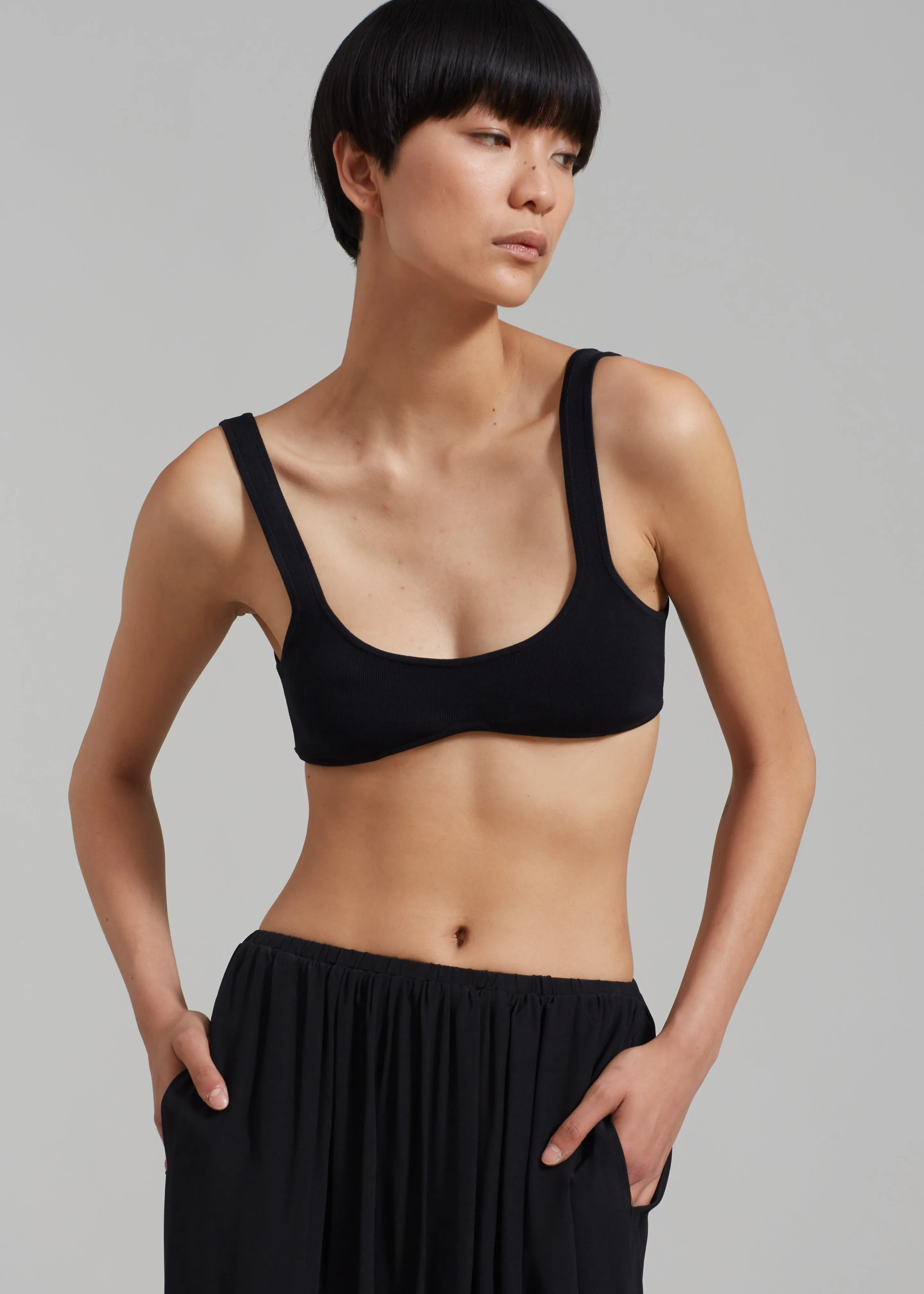 Christopher Esber Minuscule Knit Bra - Black sold by Frankie Shop
