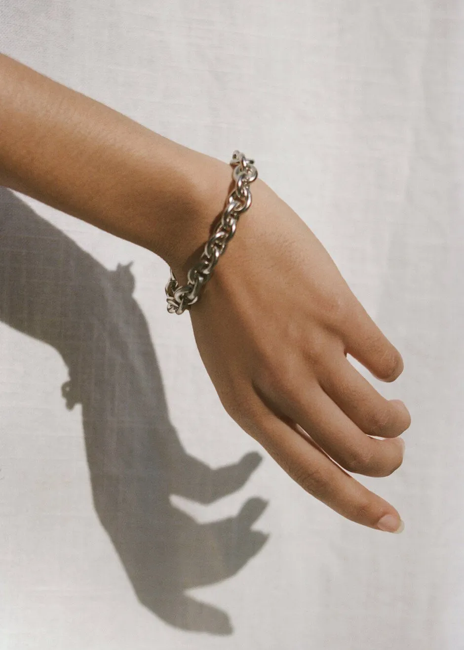 Laura Lombardi Cable Chain Bracelet - Silver sold by Frankie Shop product image thumbnail 4