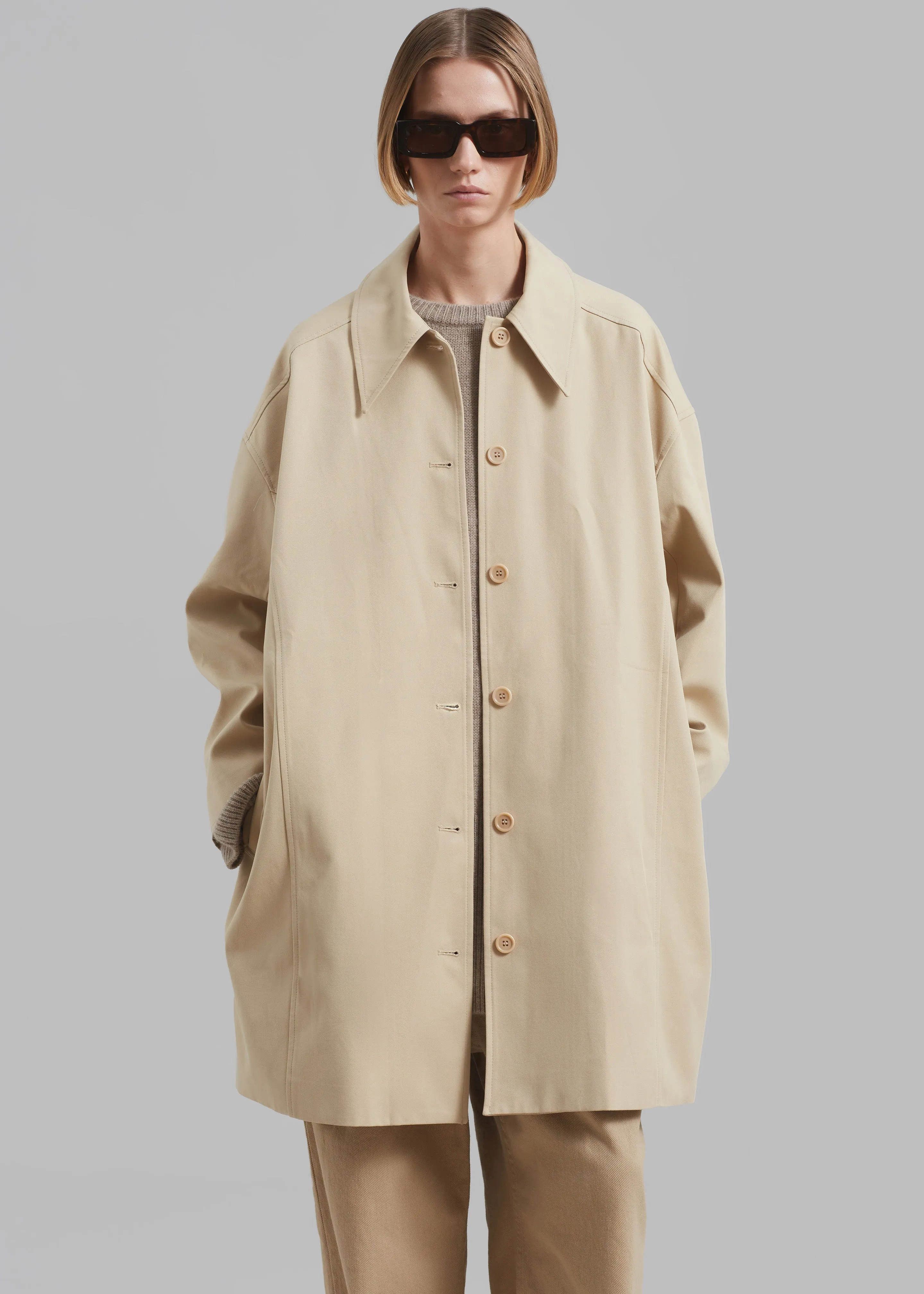 Stevie Peacoat - Beige sold by Frankie Shop product image thumbnail 4