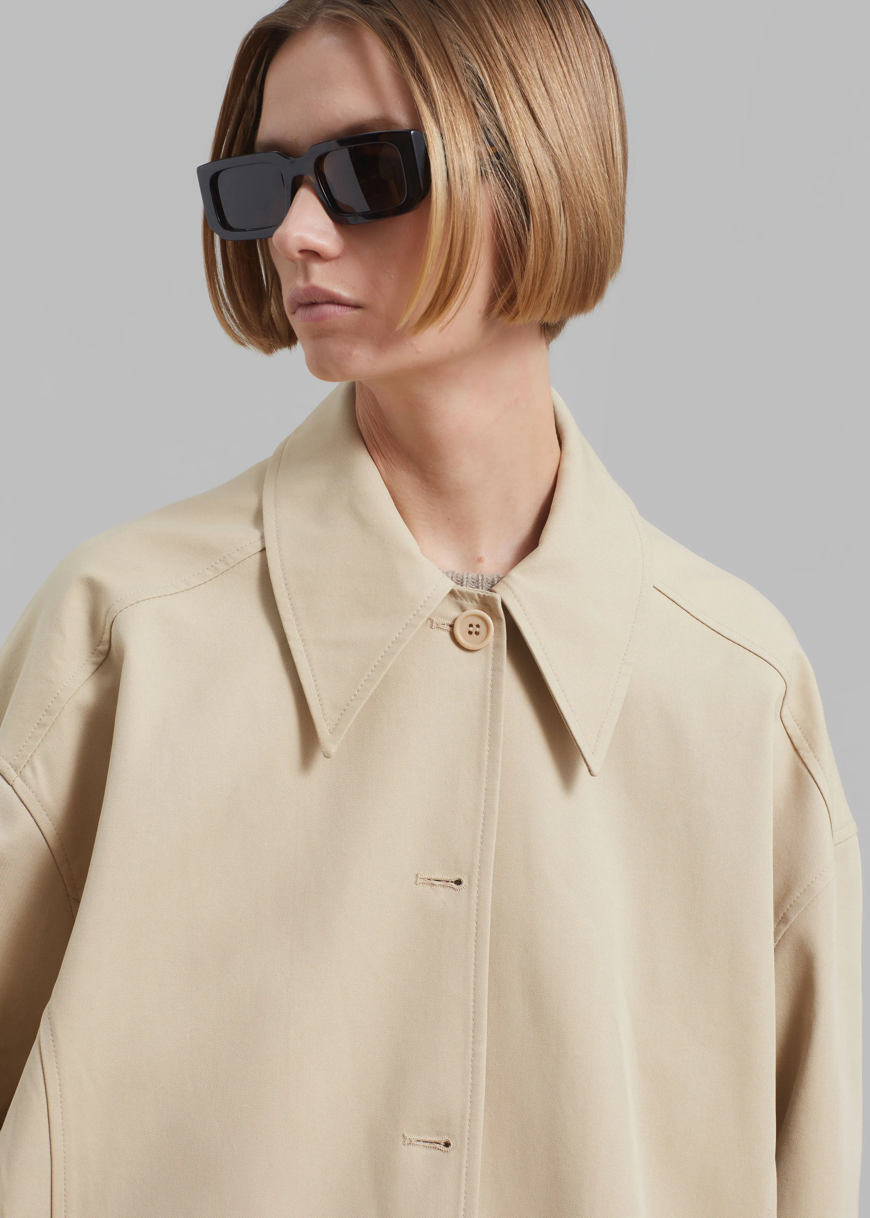 Stevie Peacoat - Beige sold by Frankie Shop