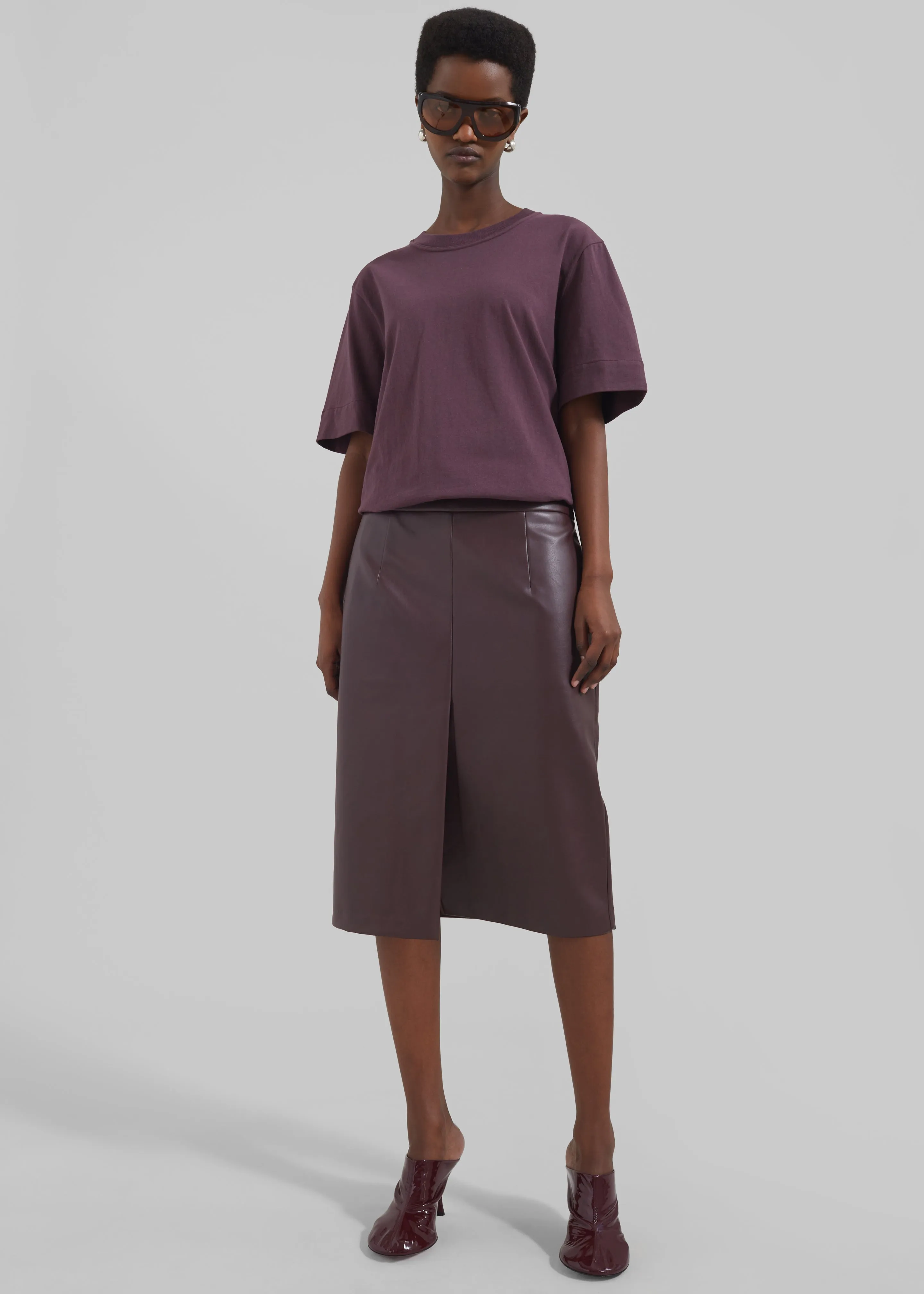 Cece T-Shirt - Burgundy sold by Frankie Shop product image thumbnail 5