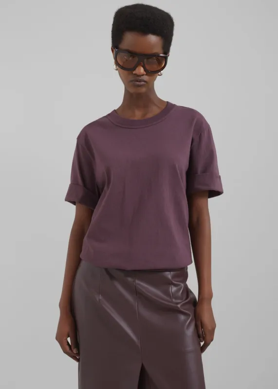 Cece T-Shirt - Burgundy sold by Frankie Shop