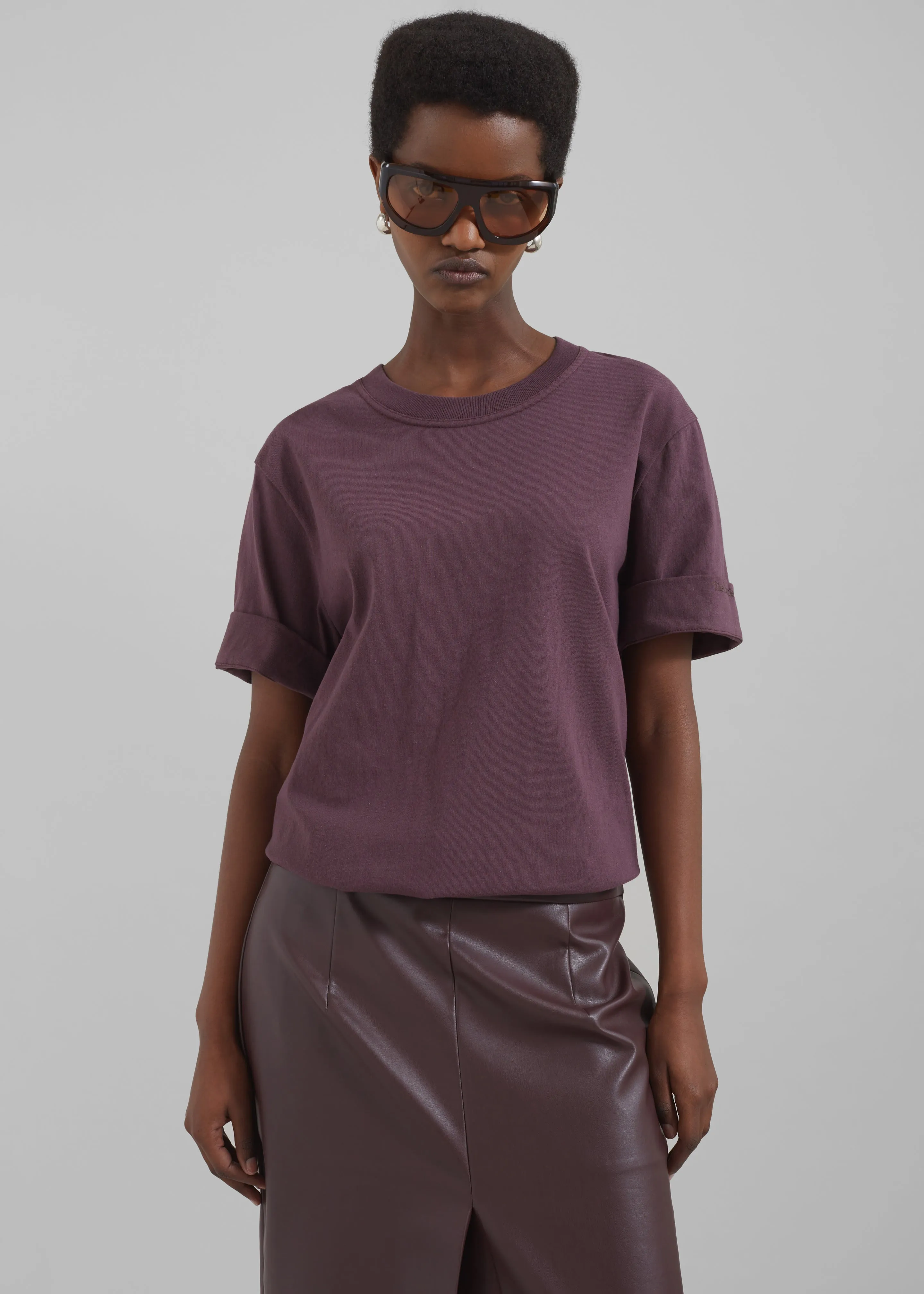 Cece T-Shirt - Burgundy sold by Frankie Shop