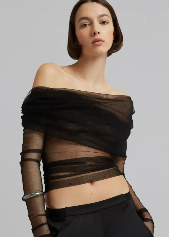 Christopher Esber Veiled Top - Black made by Frankie Shop