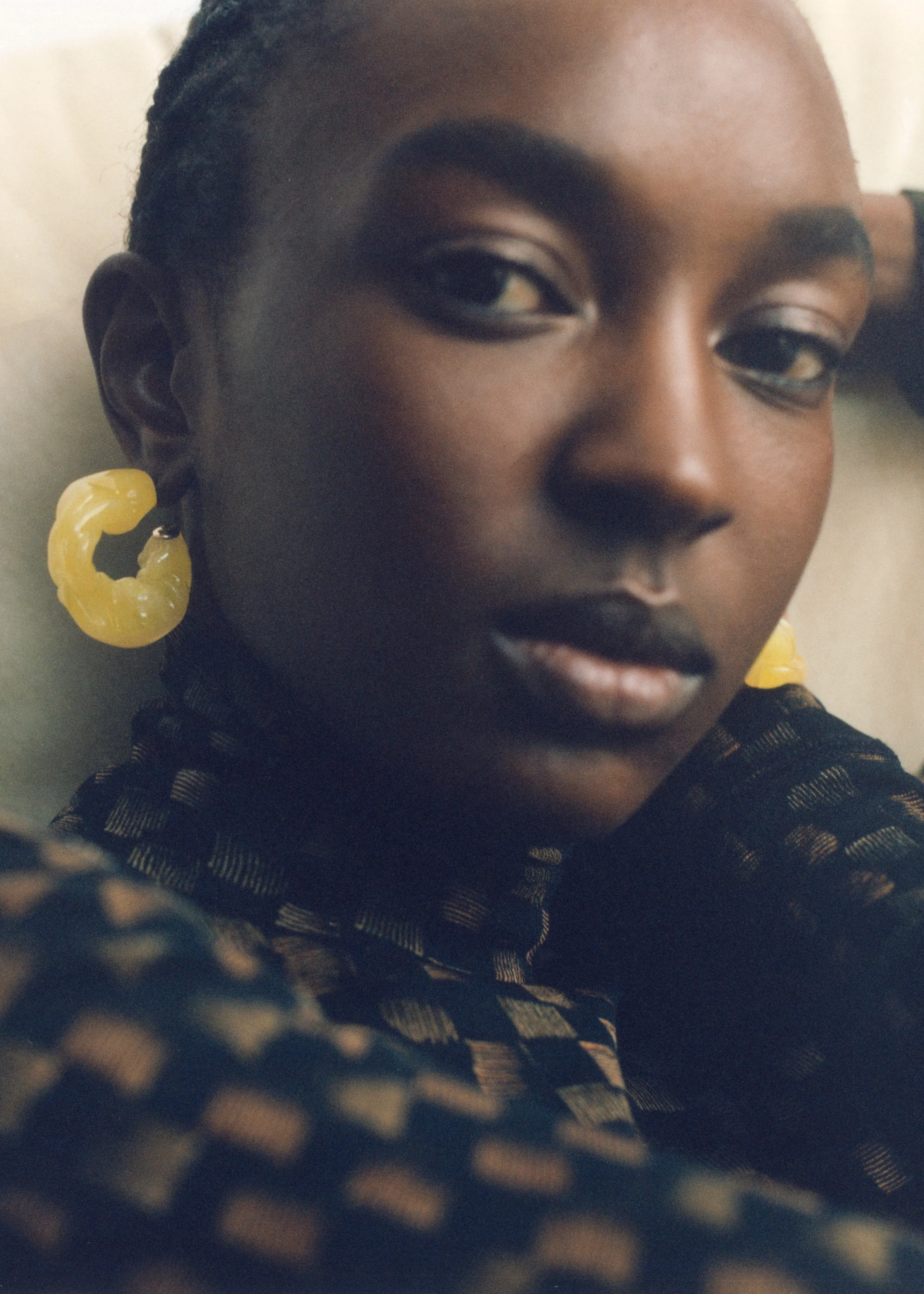 Completedworks Ruffle Bio-Resin Earrings - Yellow sold by Frankie Shop product image thumbnail 2