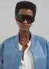 Cassie Faux Leather Bomber - Blue sold by Frankie Shop