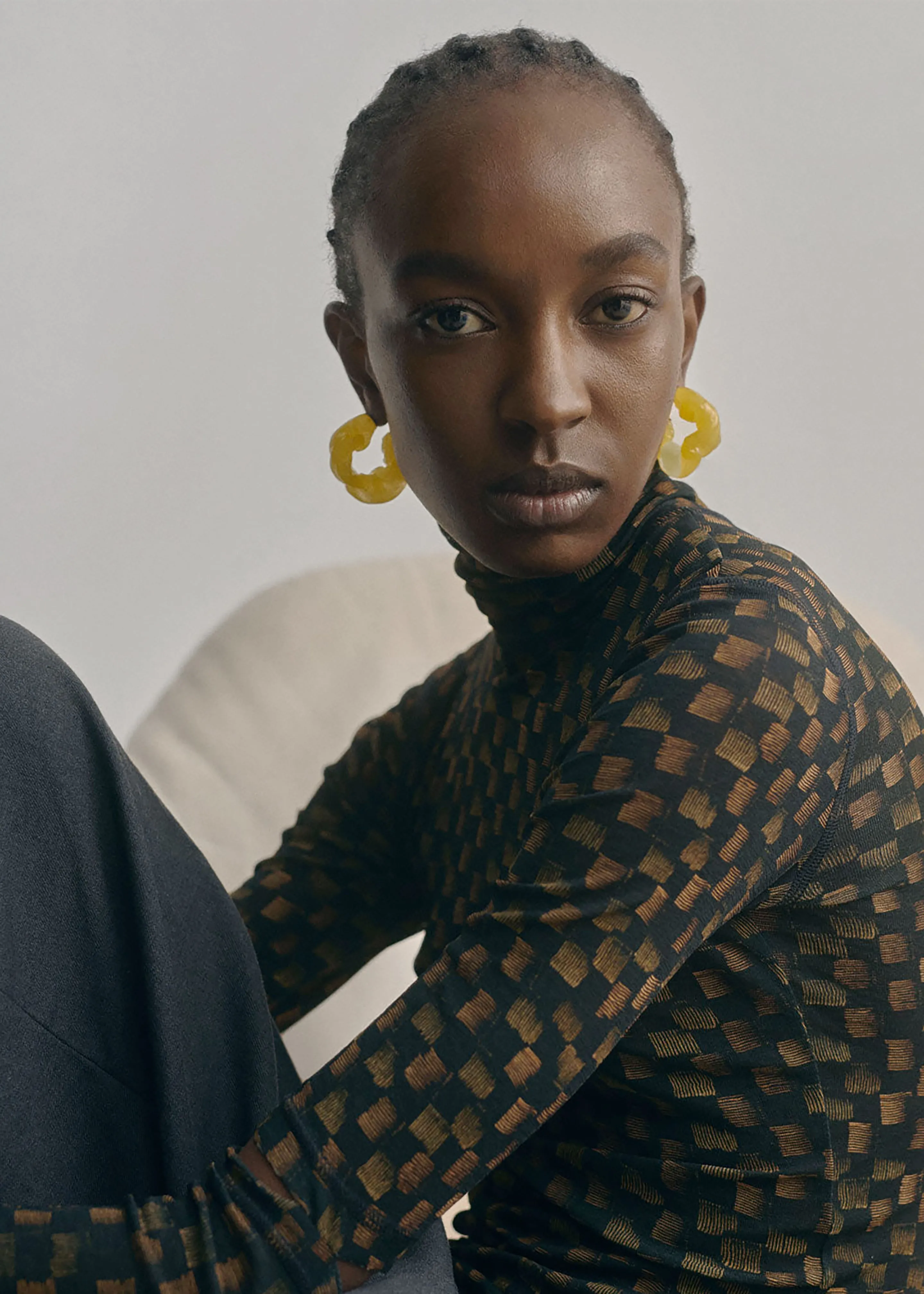 Completedworks Ruffle Bio-Resin Earrings - Yellow sold by Frankie Shop product image thumbnail 3