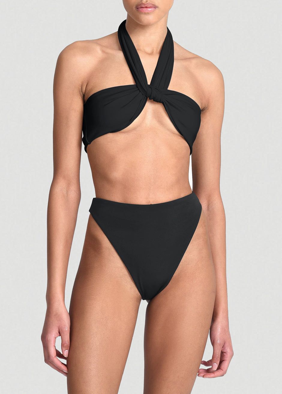 Aexae Wrap Tie Swim Top - Black sold by Frankie Shop product image thumbnail 4