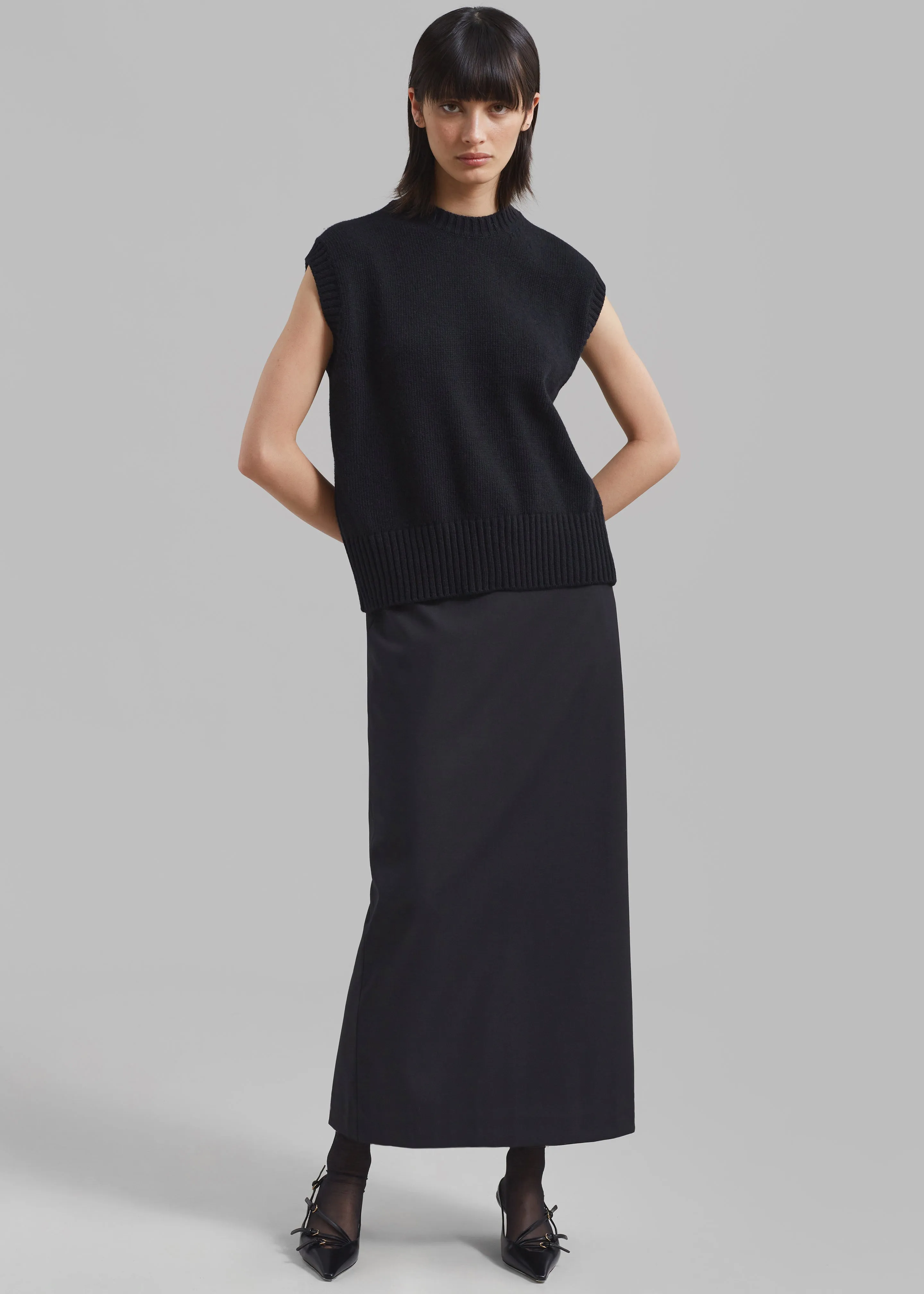 Miranda Long Pencil Skirt - Charcoal sold by Frankie Shop product image thumbnail 5