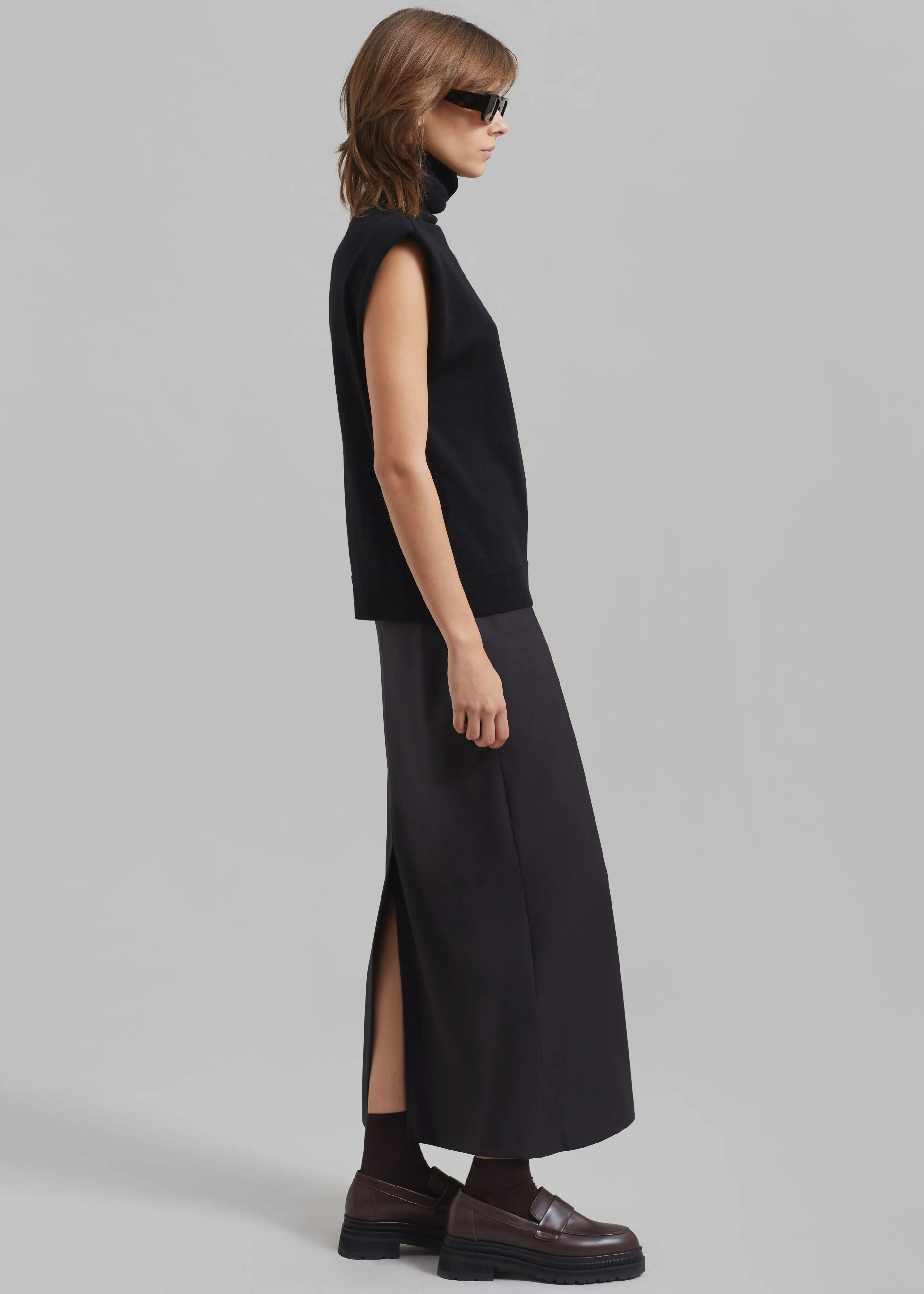Miranda Long Pencil Skirt - Charcoal sold by Frankie Shop product image thumbnail 2