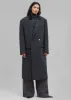 Dolly Contrast Collar Coat - Dark Grey Melange sold by Frankie Shop