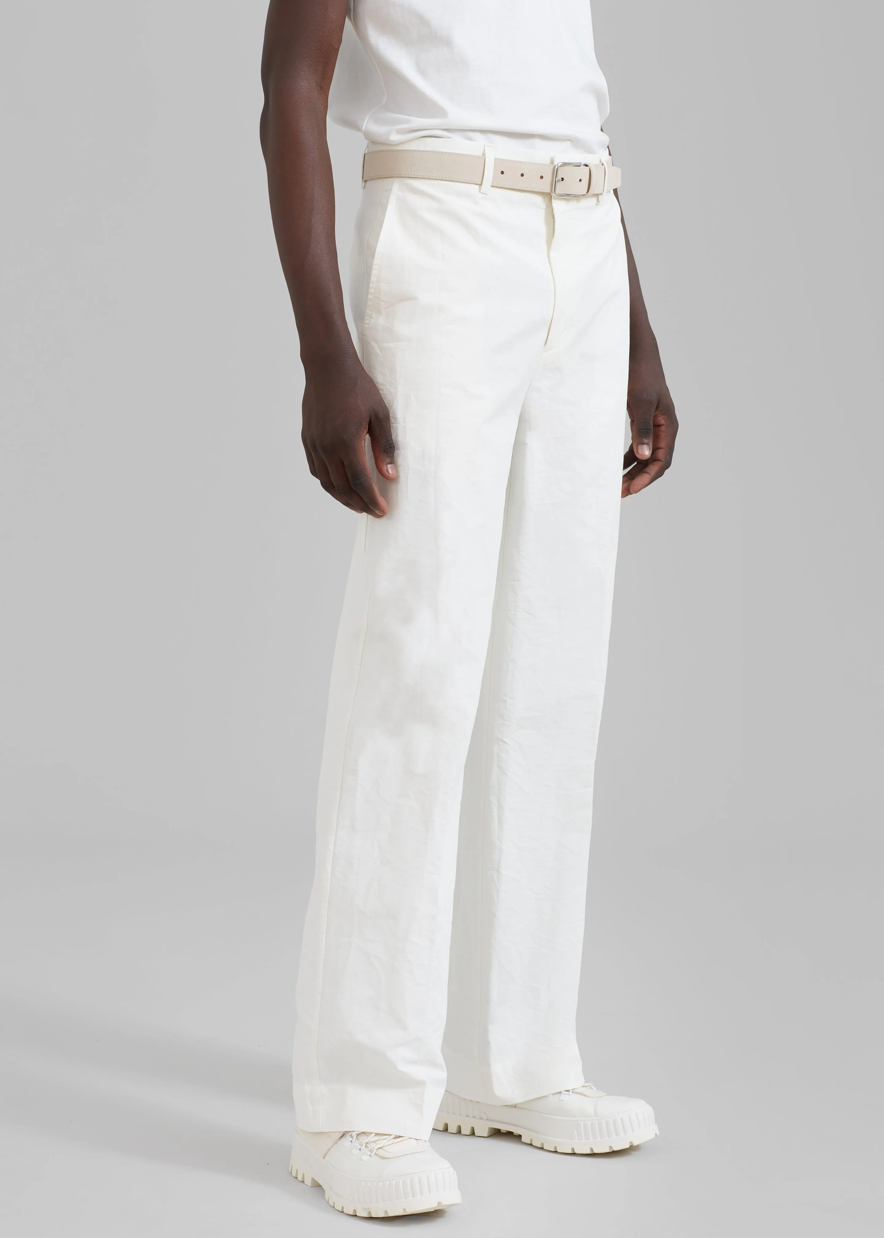 Róhe Crushed Cotton Trousers - Chalk sold by Frankie Shop product image thumbnail 2