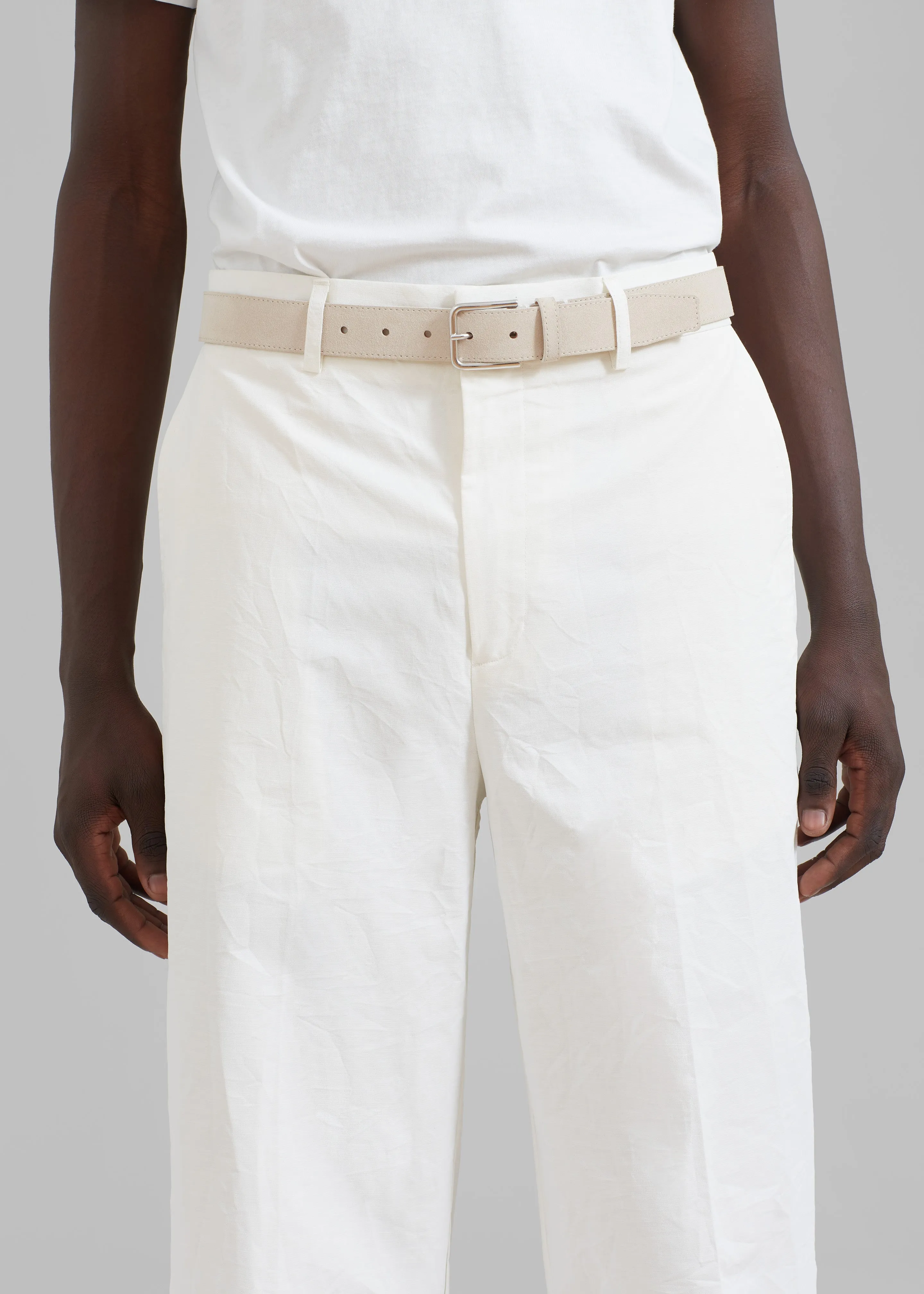 Róhe Crushed Cotton Trousers - Chalk sold by Frankie Shop product image thumbnail 4