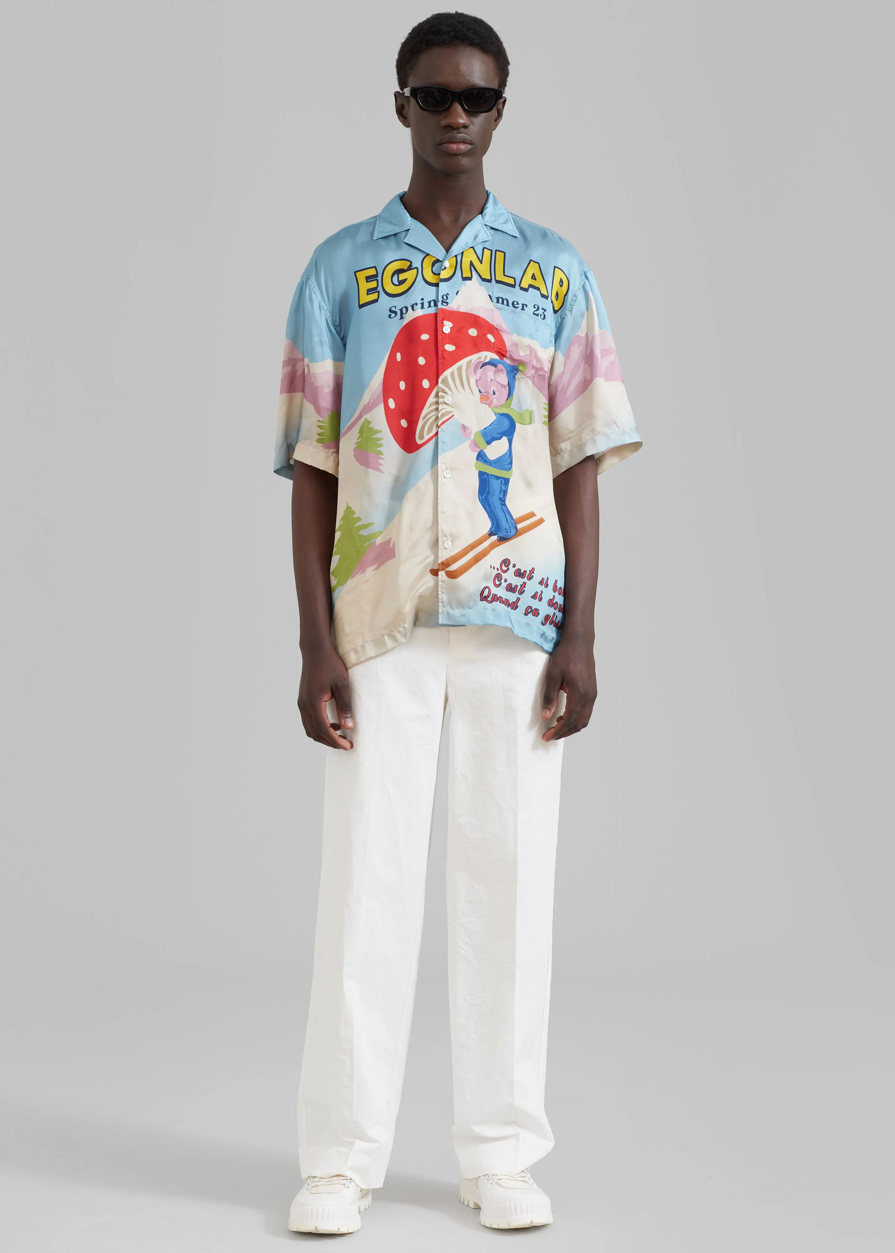 Róhe Crushed Cotton Trousers - Chalk sold by Frankie Shop product image thumbnail 3