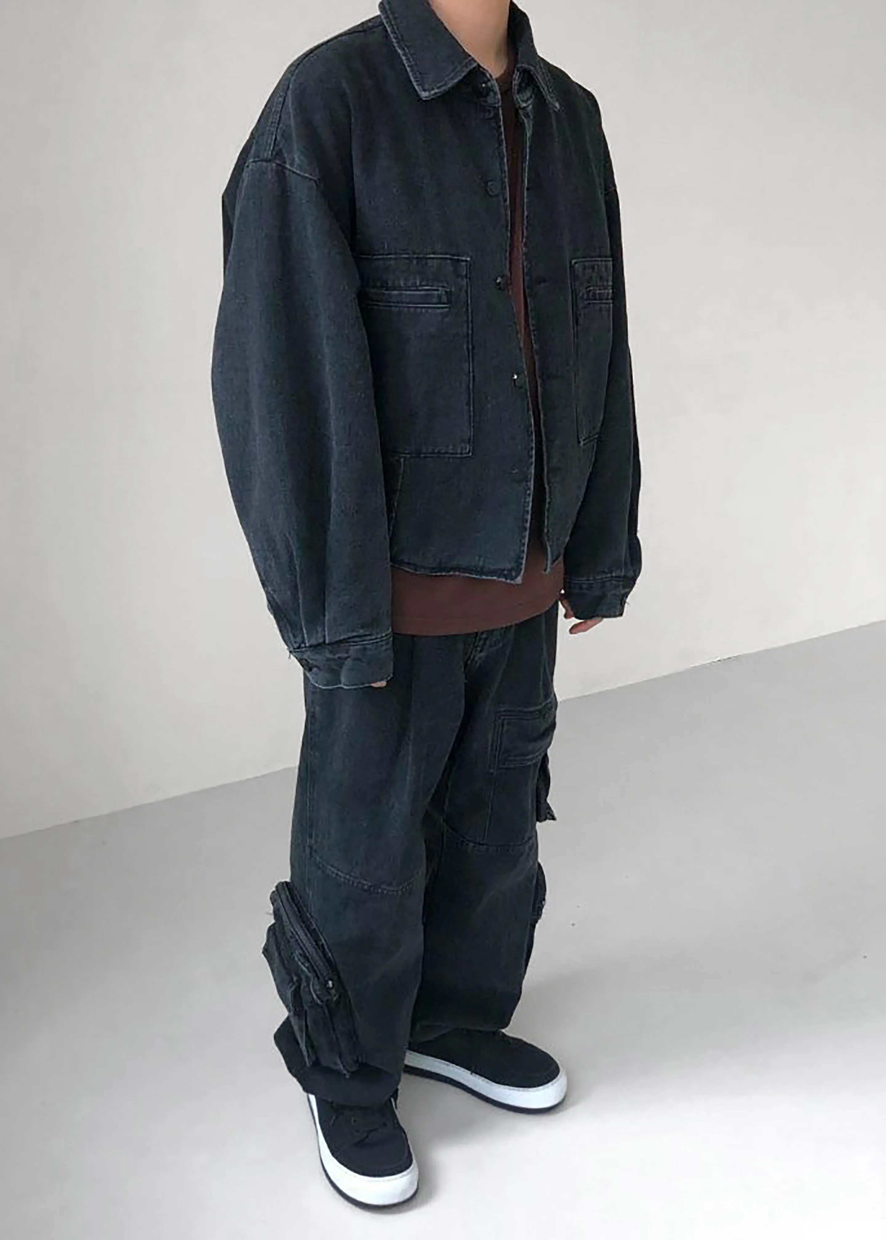 Miller Denim Jacket - Black Wash sold by Frankie Shop