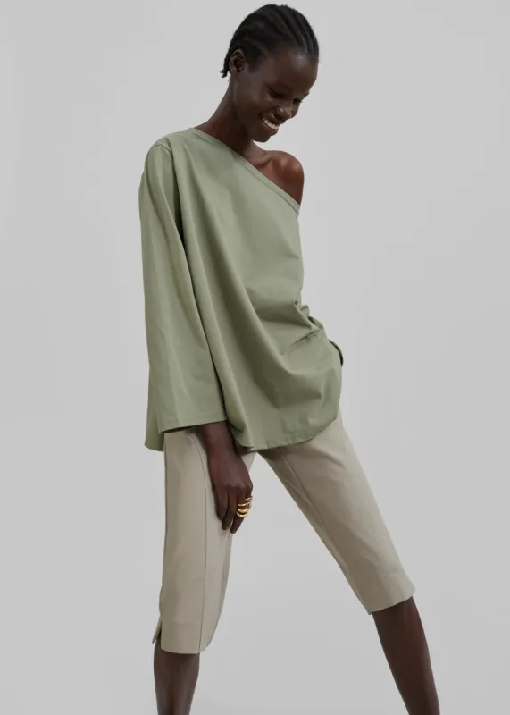 Apollo Long Sleeve Tee - Khaki sold by Frankie Shop
