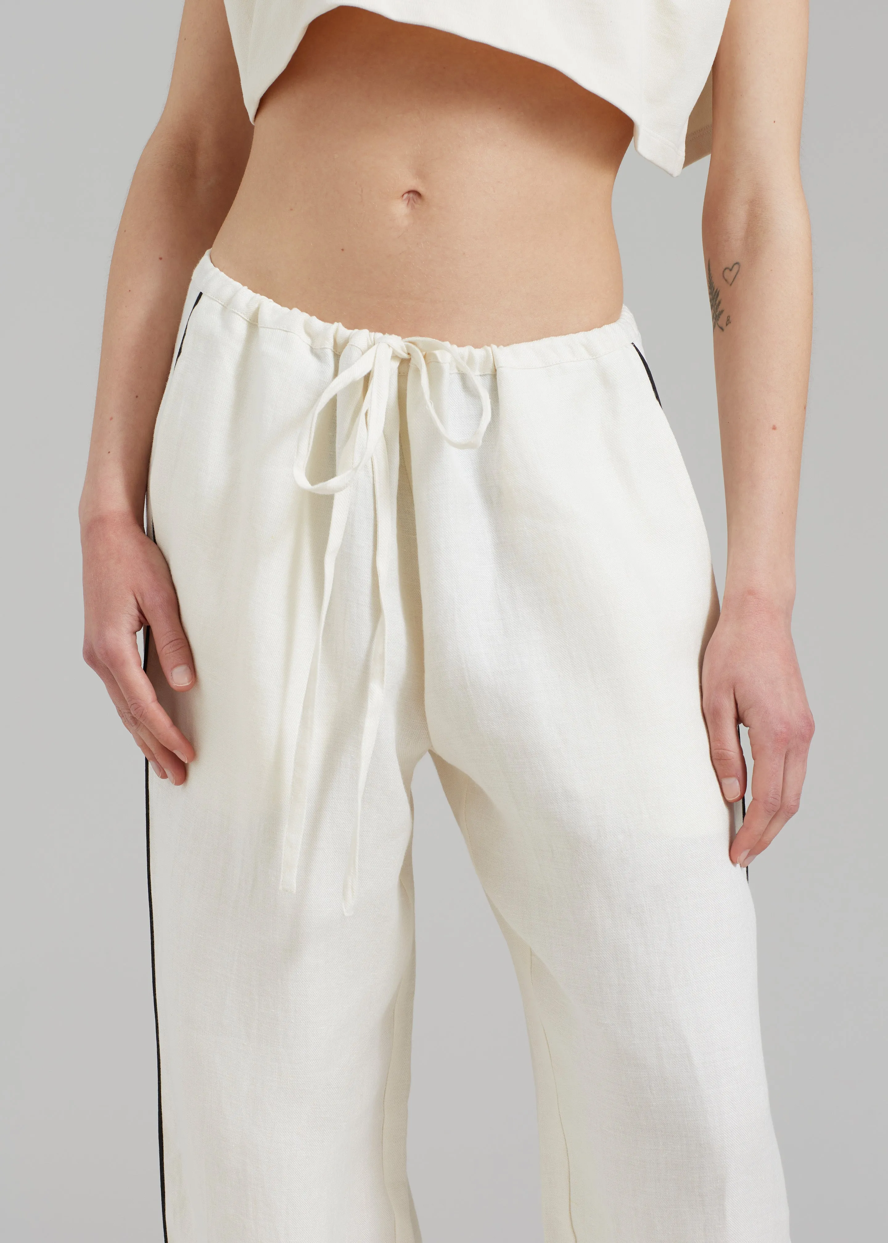 MATIN Piping Drawstring Pant - Natural sold by Frankie Shop product image thumbnail 3